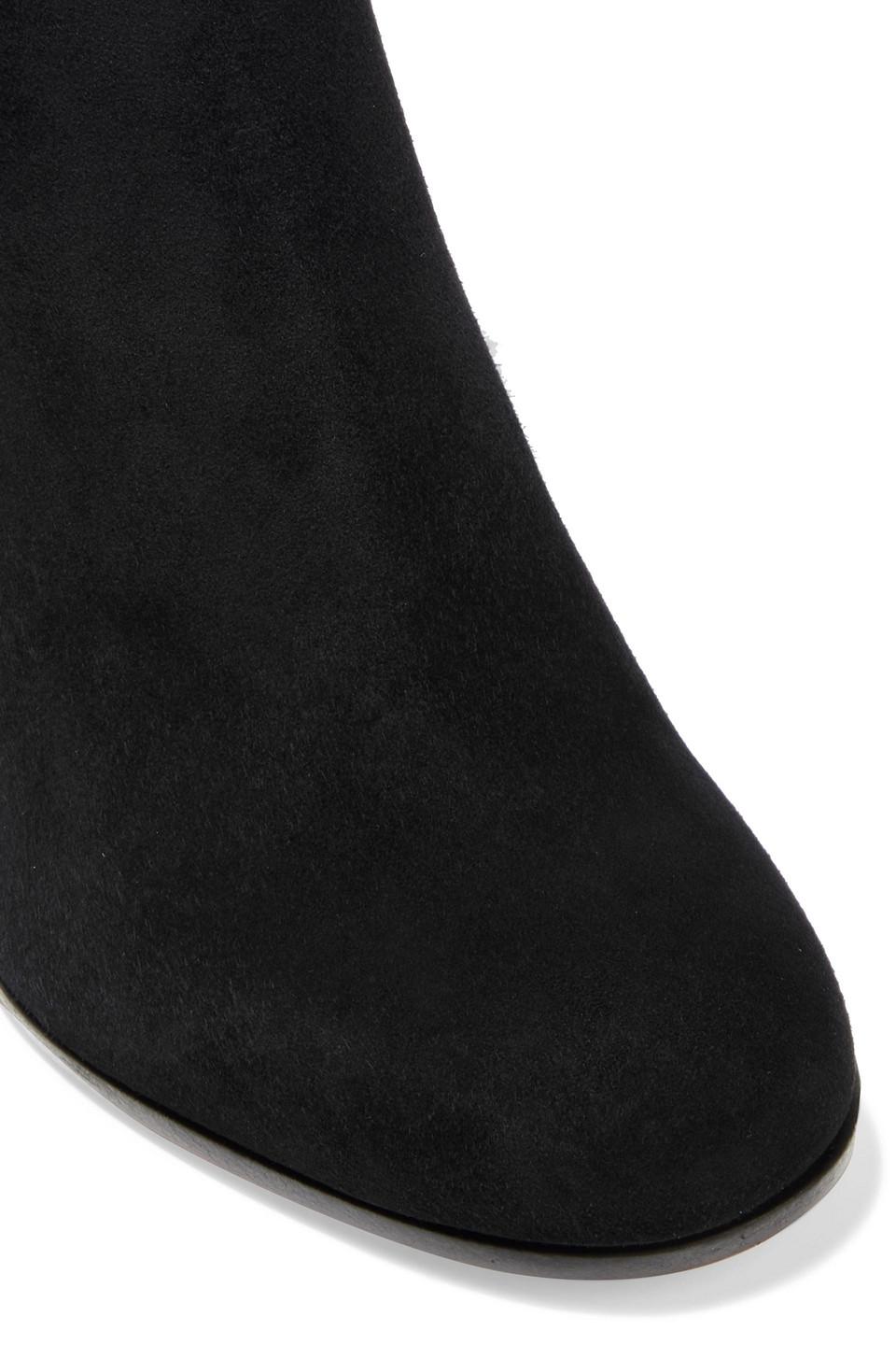 Gianvito Rossi Margaux Suede Ankle Boots in Black Lyst Canada