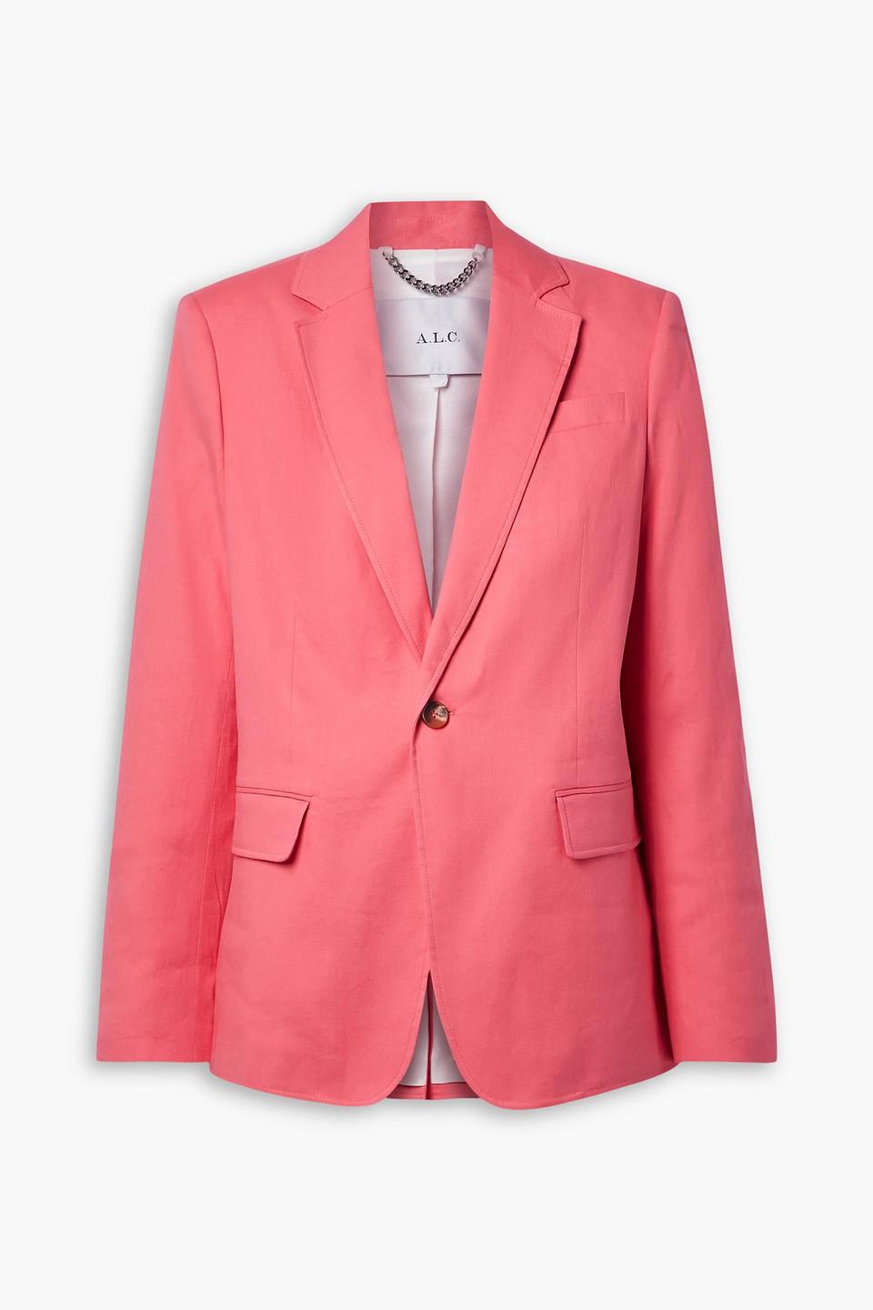 A.L.C. Donovan Linen blend Blazer in Pink Lyst