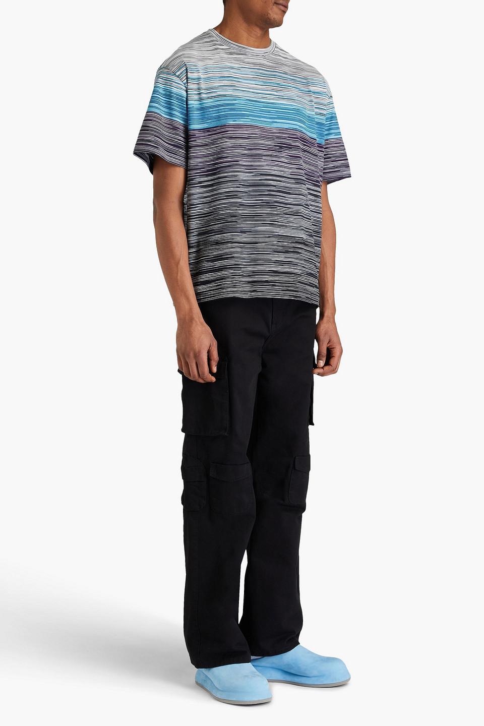 Missoni Space-Dyed Cotton-Jersey T-Shirt in Blue for Men | Lyst