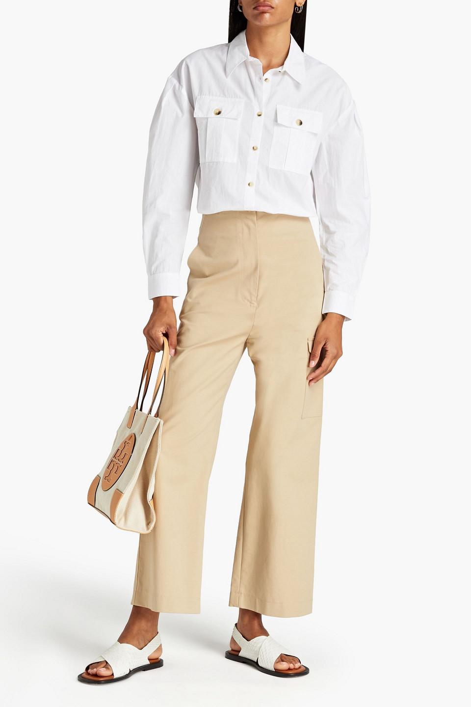 Ba&sh Chemise Pleated Cotton Shirt in White | Lyst
