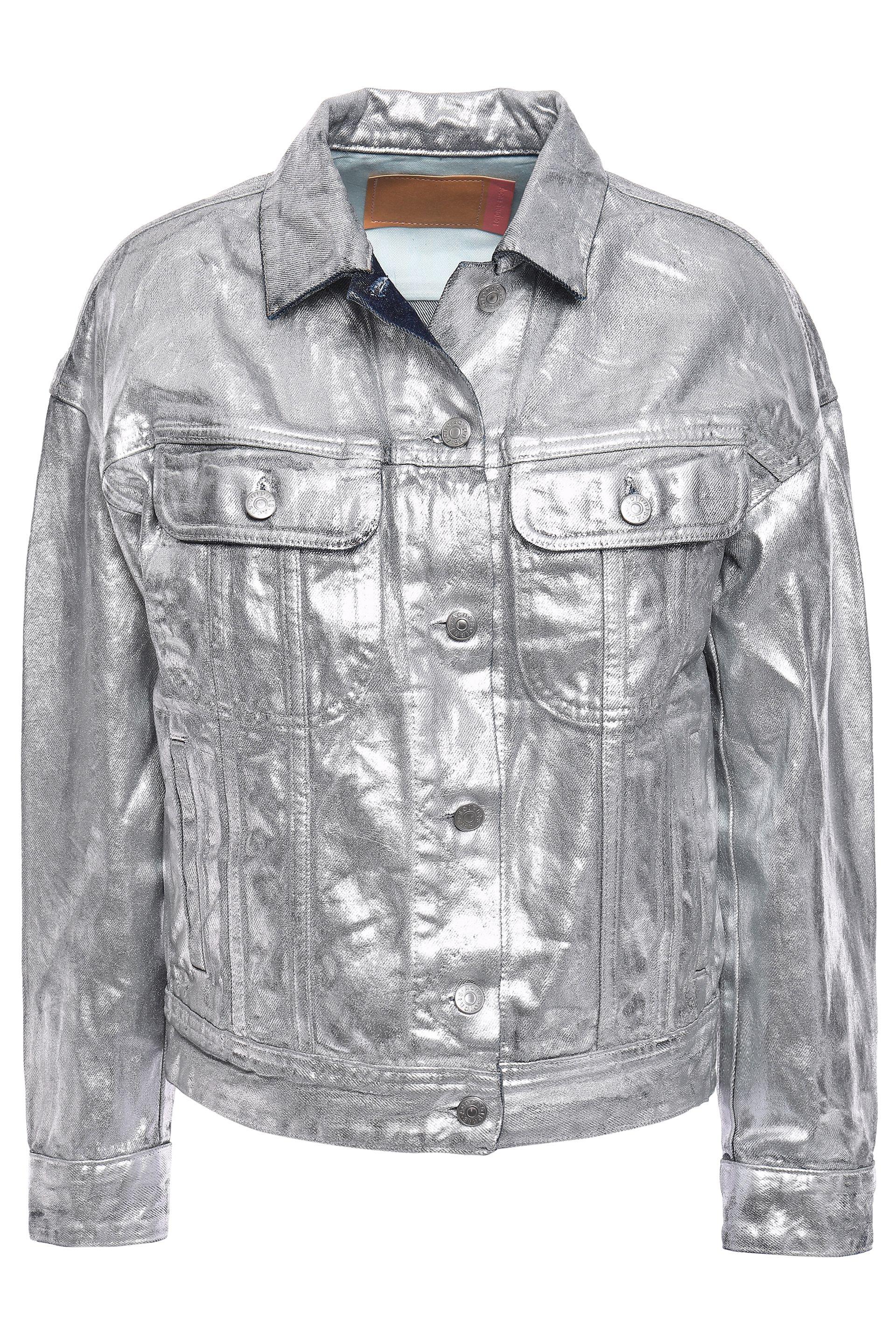 metallic jean jacket