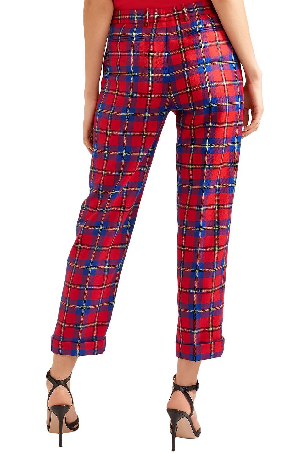 versace plaid pants
