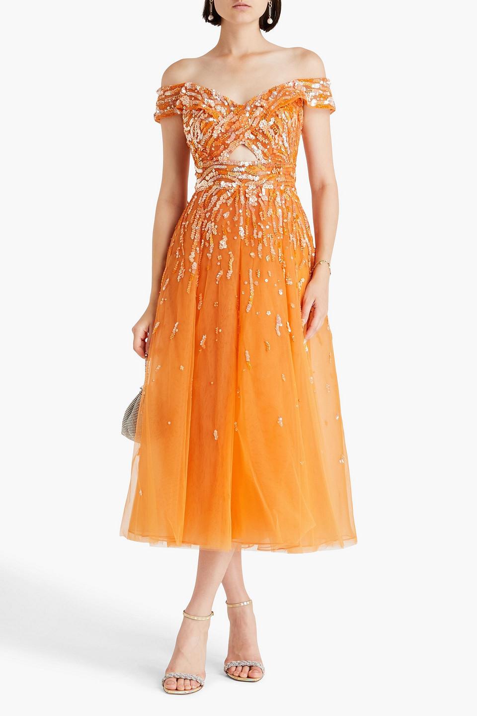 zuhair murad orange dress Zuhair Murad FW19 couture #43