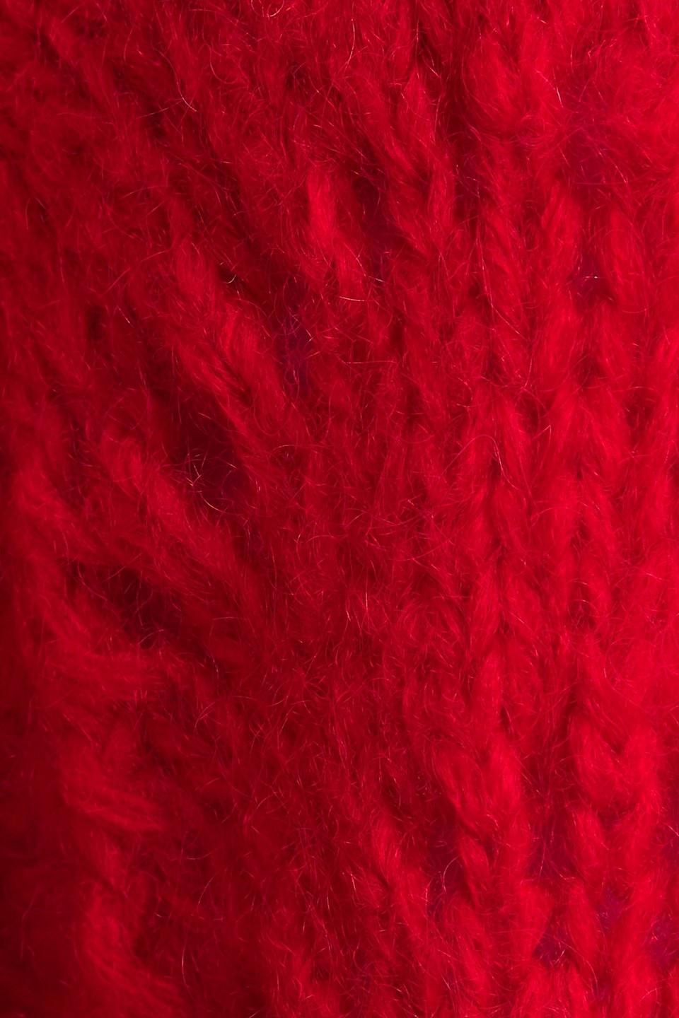 Ganni Julliard Open-knit Mohair And Wool-blend Sweater in Red - Lyst