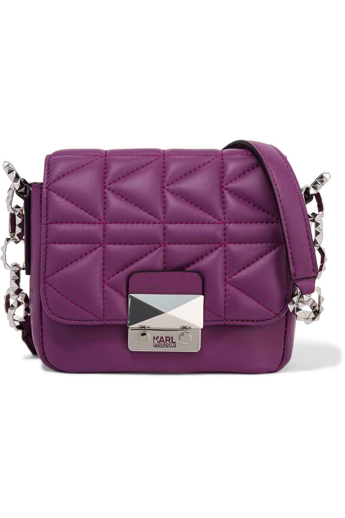 Karl Lagerfeld Quilted Leather Shoulder Bag Lyst