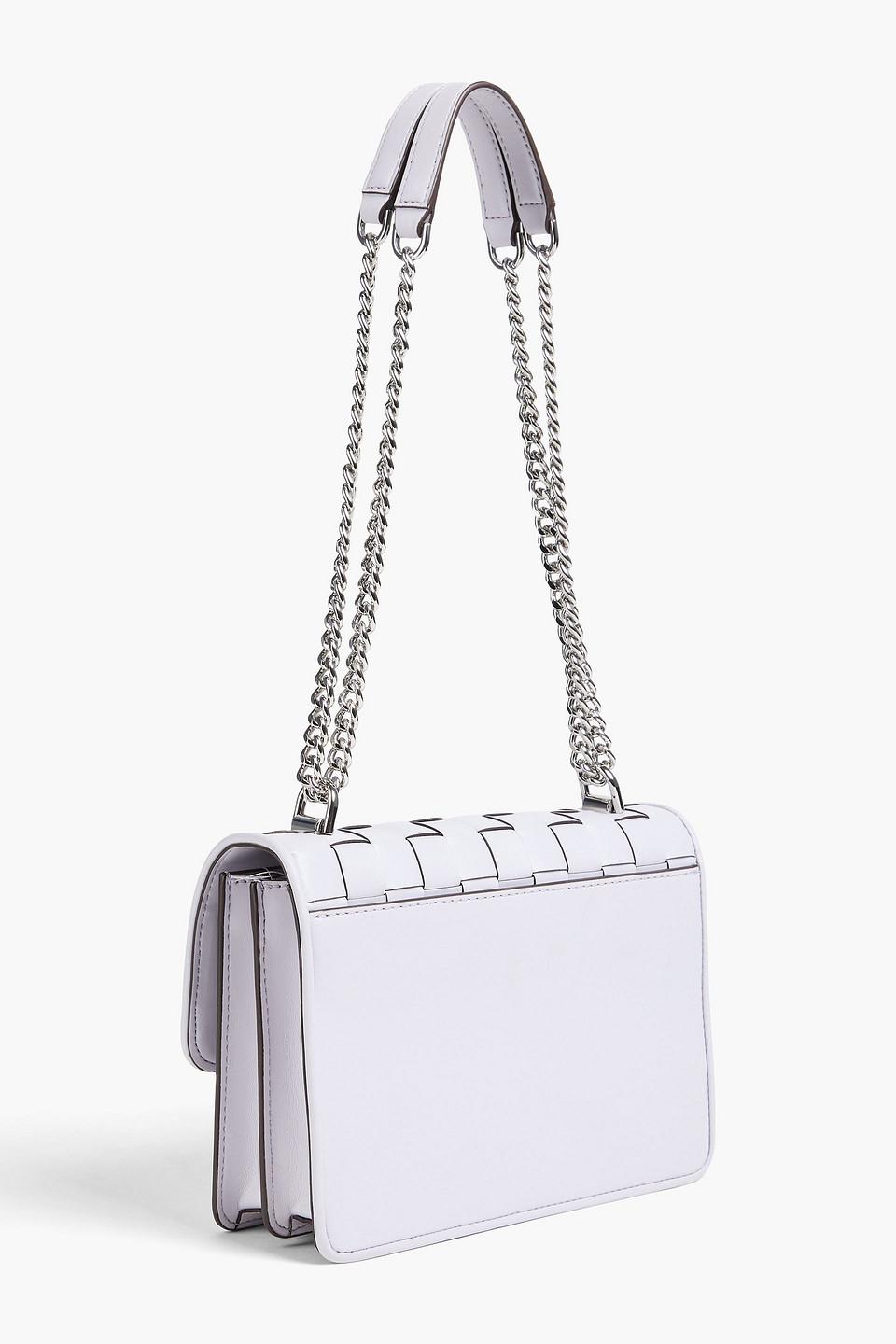 MICHAEL Michael Kors Jade Smooth And Textured Faux Leather Shoulder Bag in White Lyst Canada