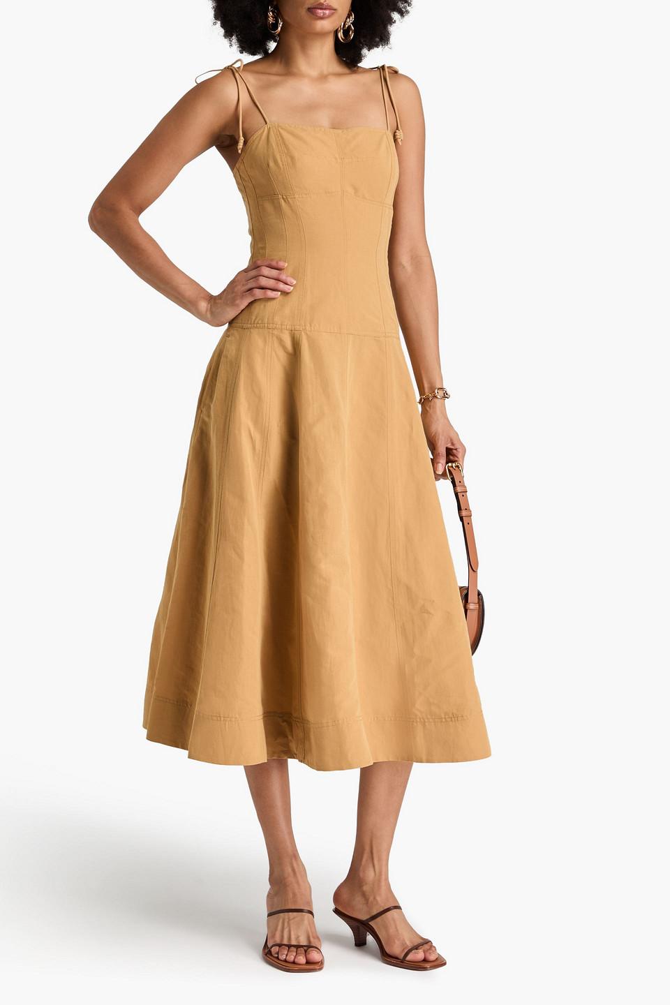 sienna bridesmaid dresses satin Burnt Orange One Shoulder Dress body skimming satin dress Kleur:Mos The Carlyna Raw Sienna 2024 Women's Summer Petite
