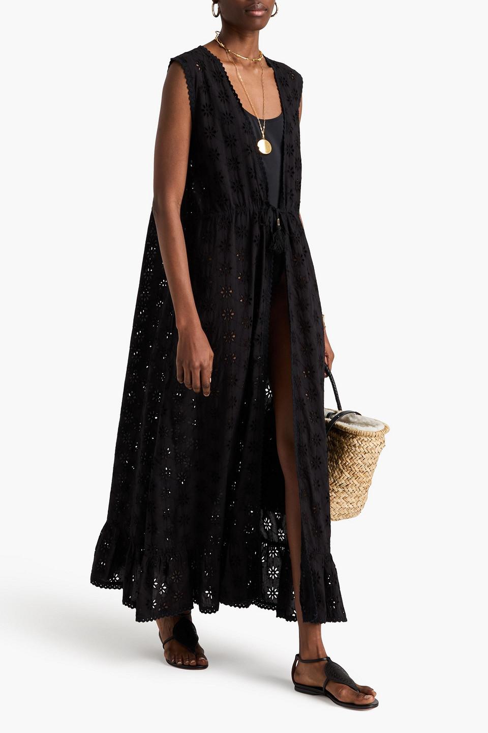【MELISSA ODABASH】broderie anglaise cotton kaftan MELISSA ODABASH Victoria broderie-anglaise cotton kaftan