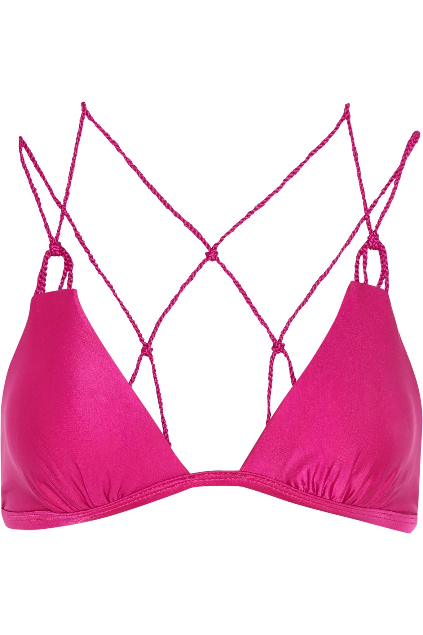 ViX Synthetic Braided Triangle Bikini Top in Magenta (Pink) - Lyst
