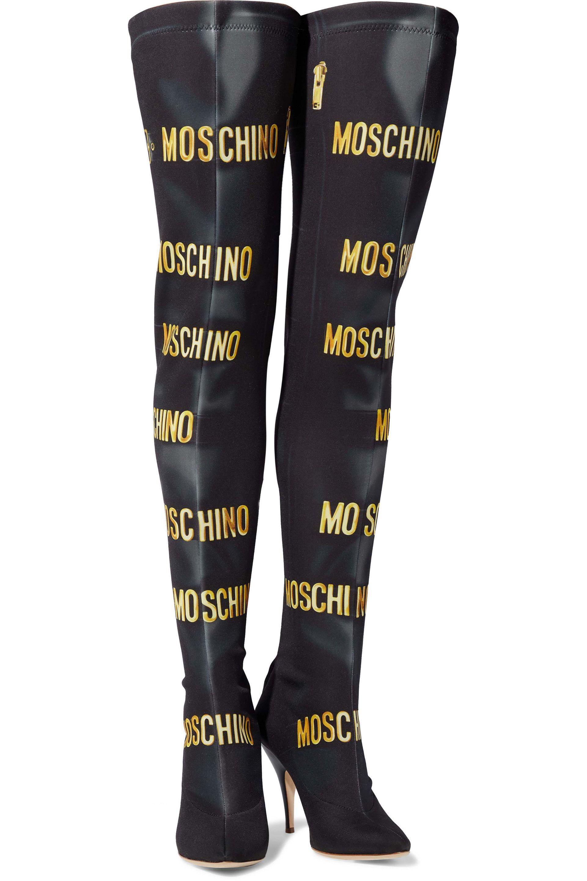 moschino thigh high boots