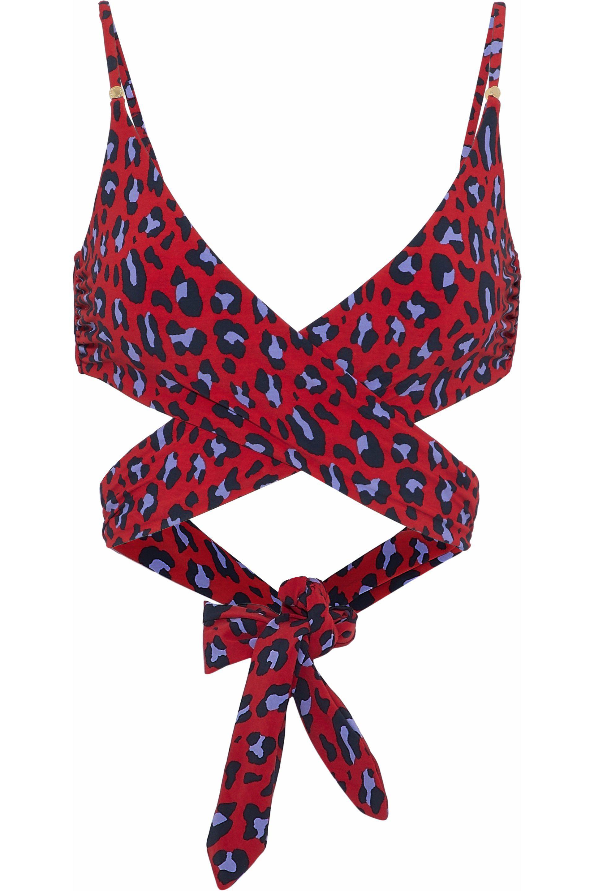 red cheetah print bikini