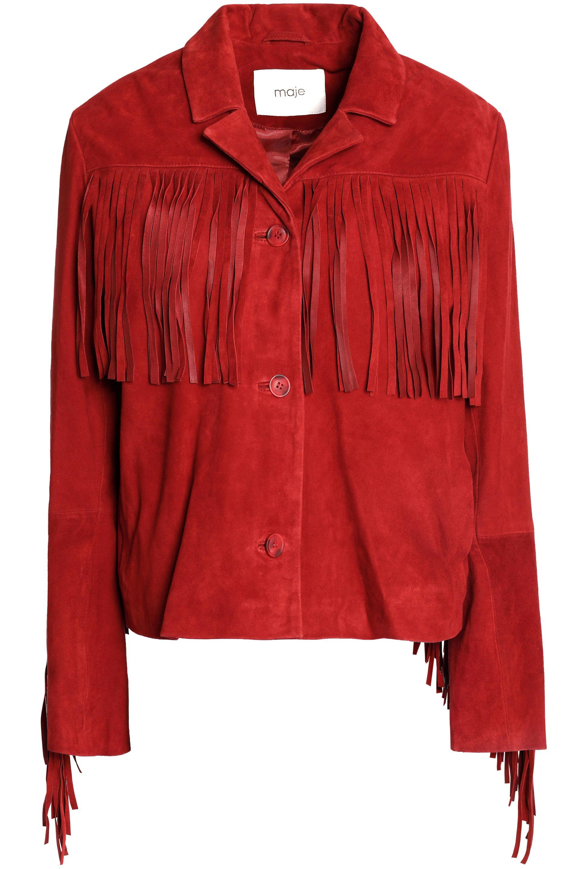maje fringe jacket