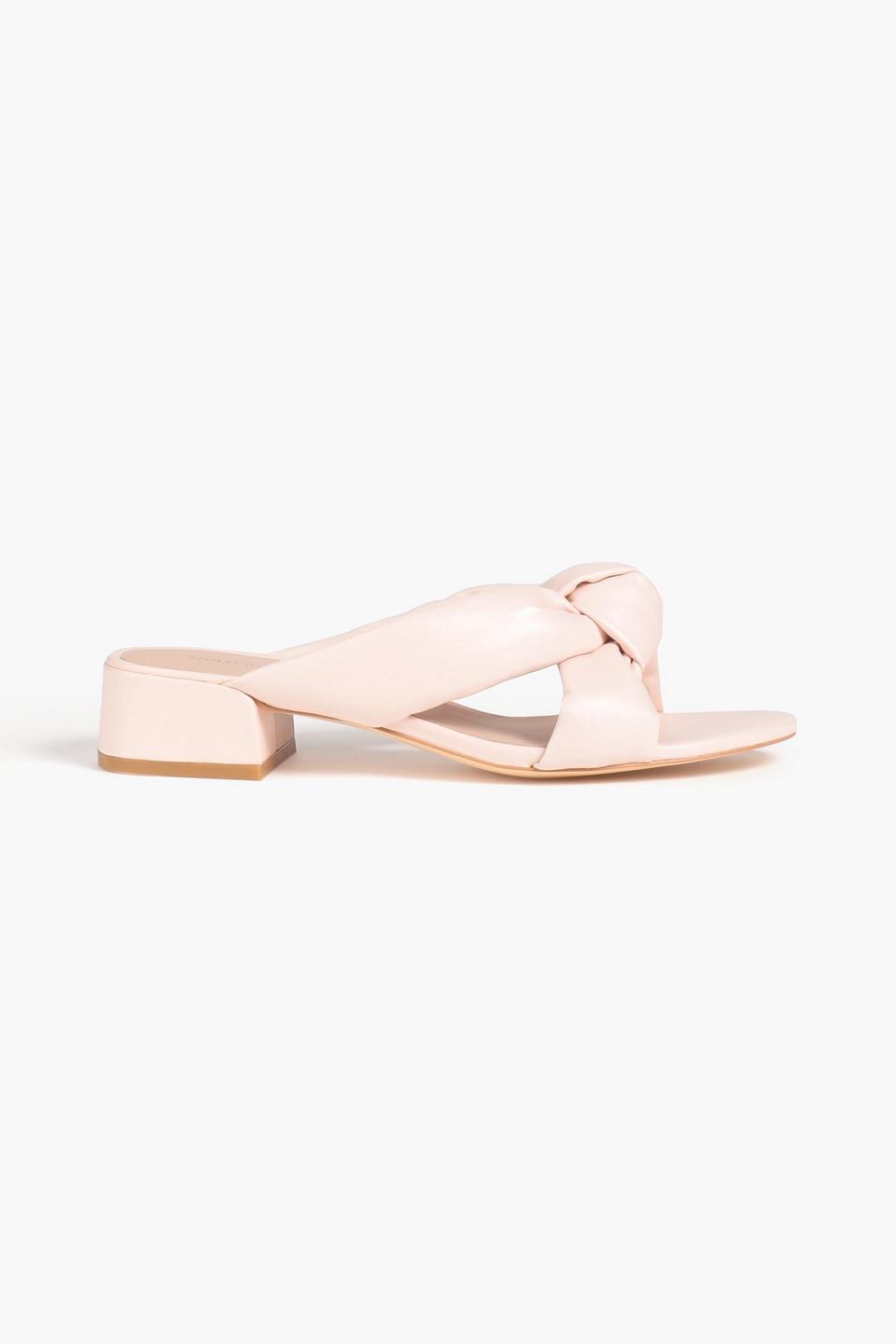 Stuart Weitzman Vacay 35 Knotted Leather Sandals in Pink | Lyst Canada