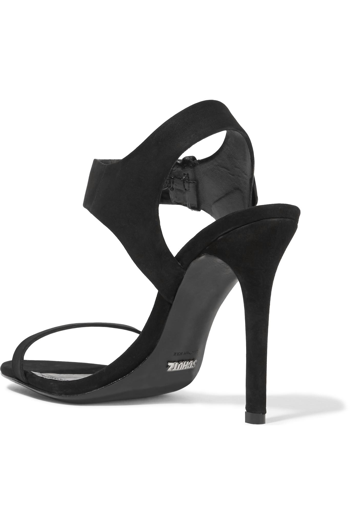 Schutz Dubia Suede Sandals in Black - Lyst