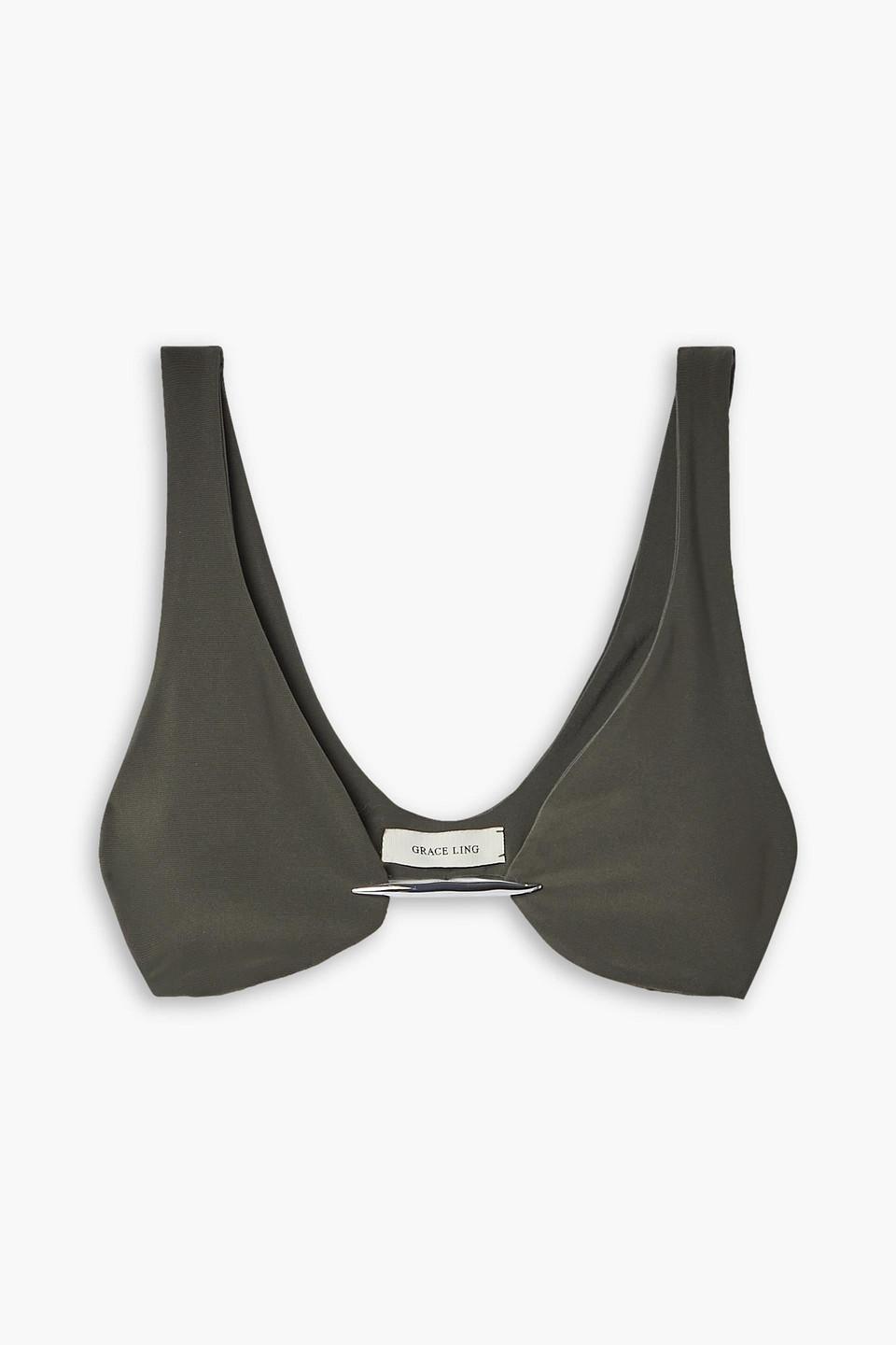 Black Stretch Jersey Bra Top