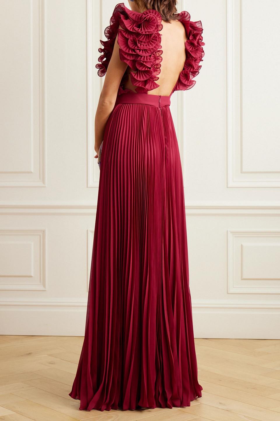 red dress elie saab Cara Delevingne Stuns in Red-hot Elie Saab Dress at Oscars 2023