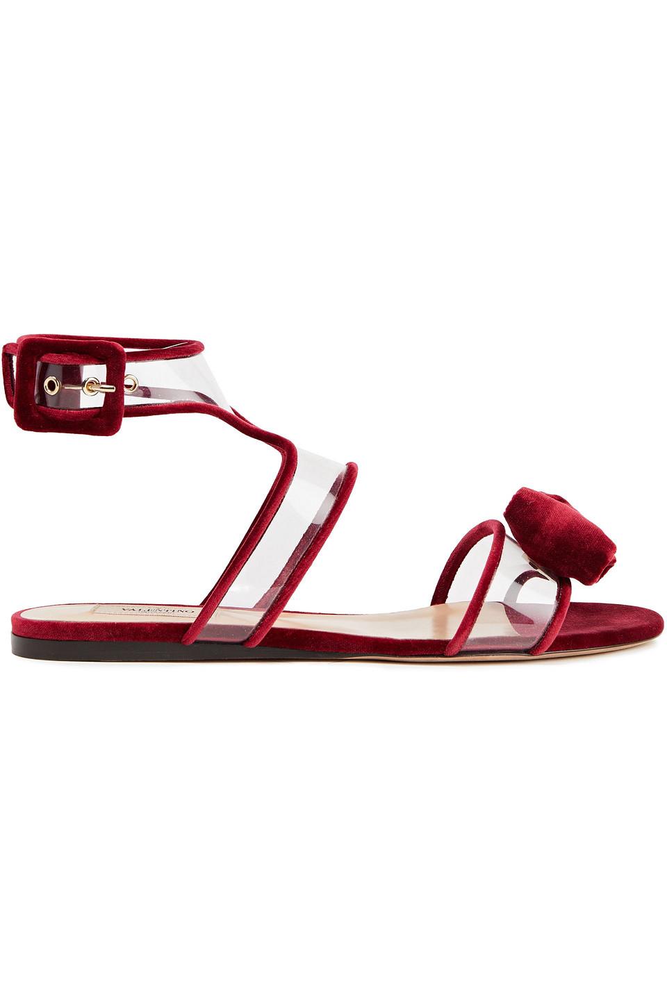 valentino velvet sandals