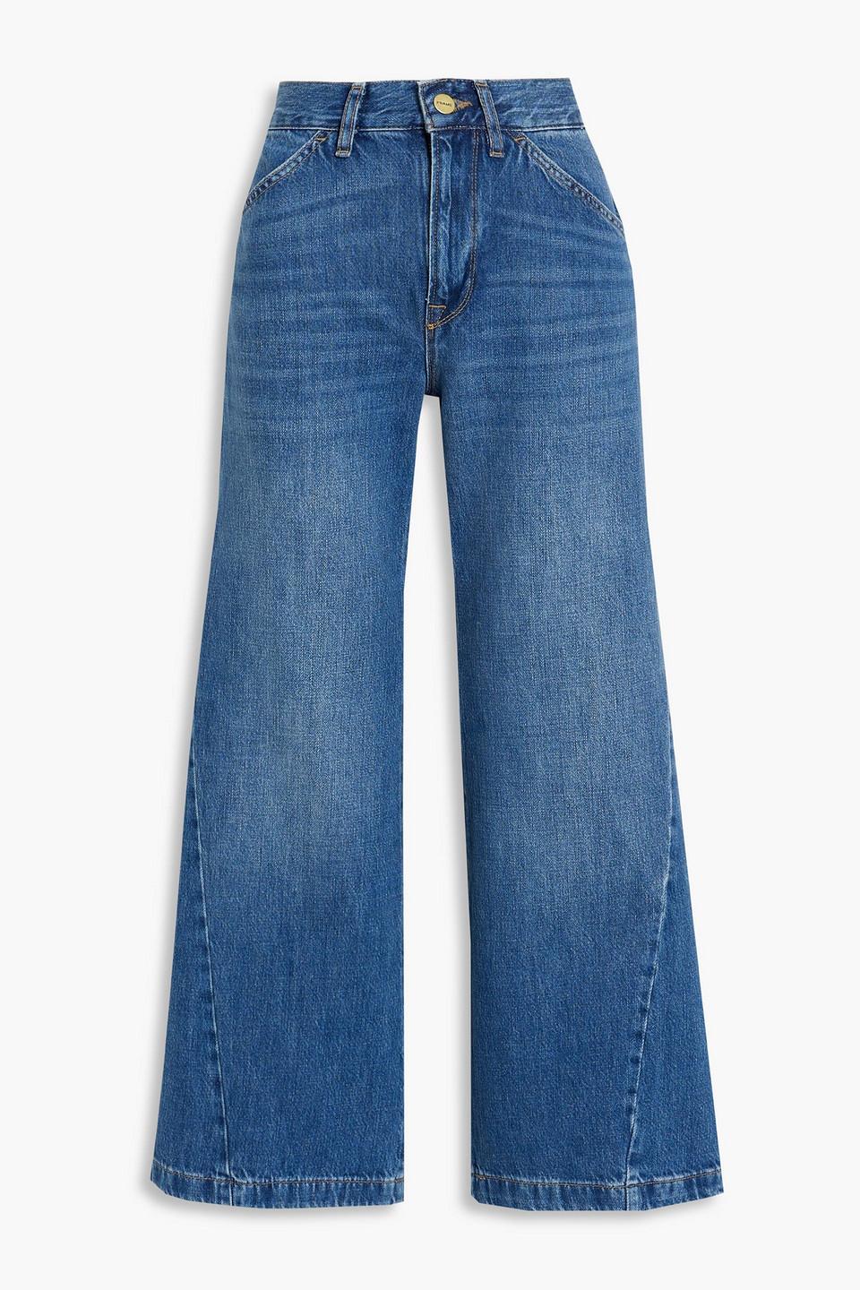 FRAME Le Pixie Palazzo High-rise Wide-leg Jeans in Blue | Lyst
