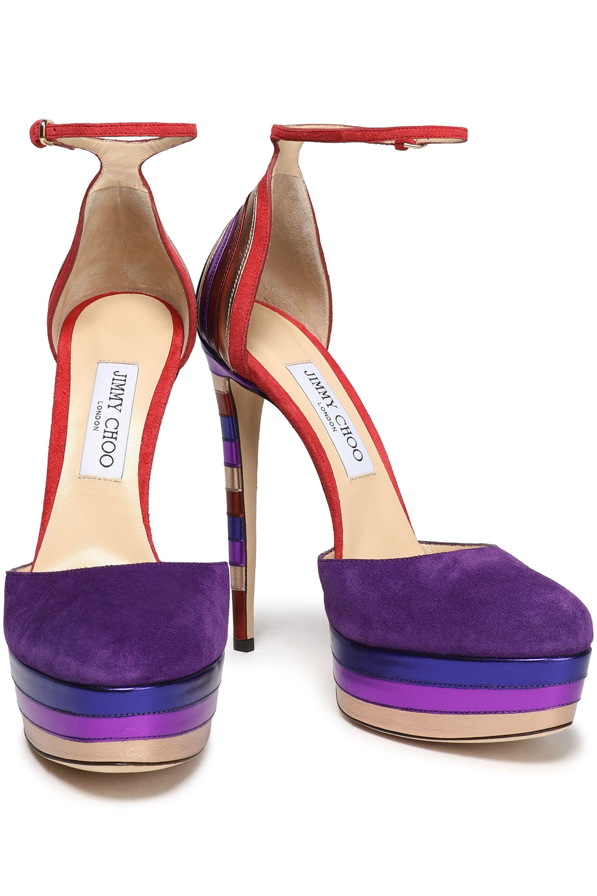 macy's purple pumps