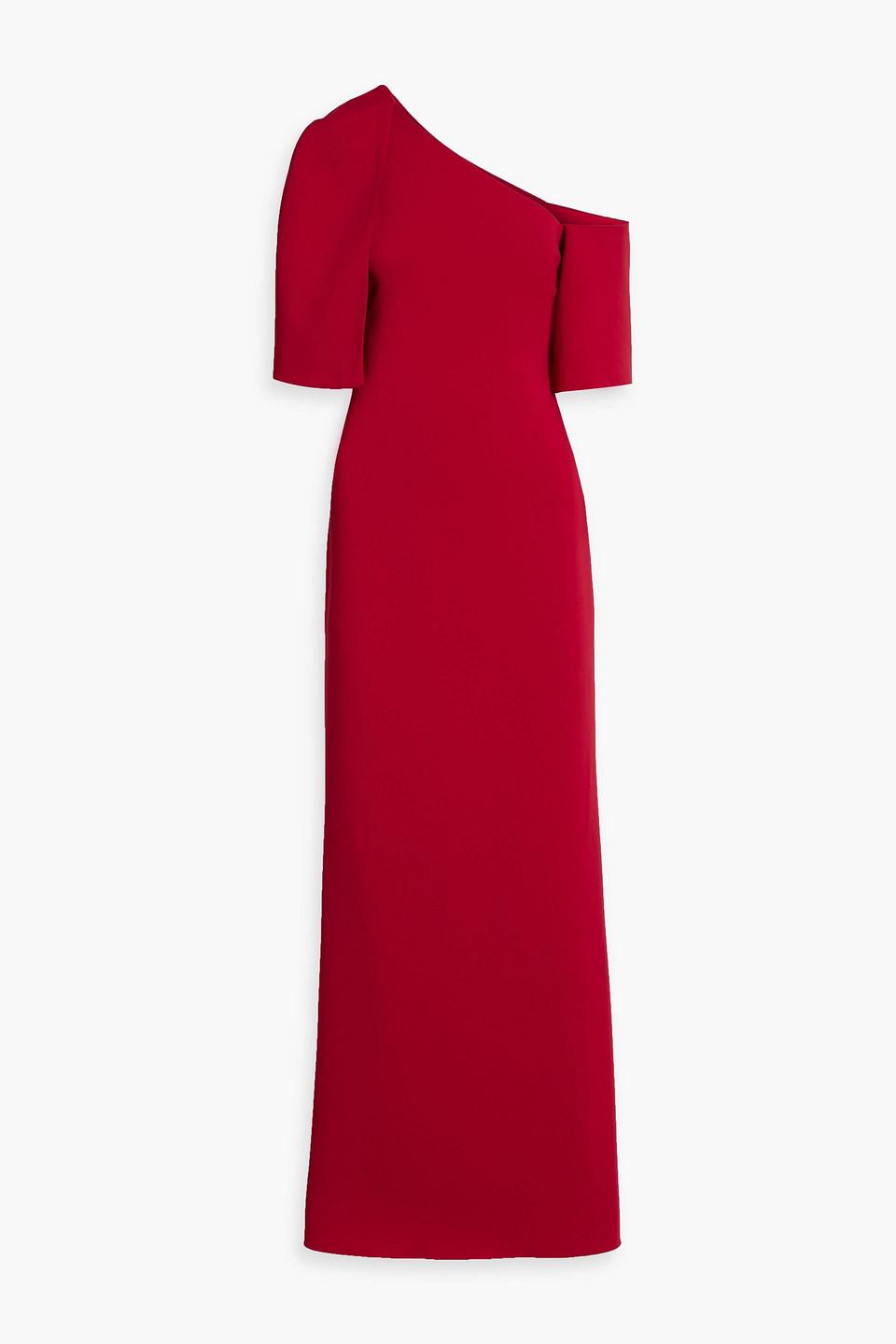black dress red blazer Red Notched Lapel Two-Button Prom Suit with Black Pants