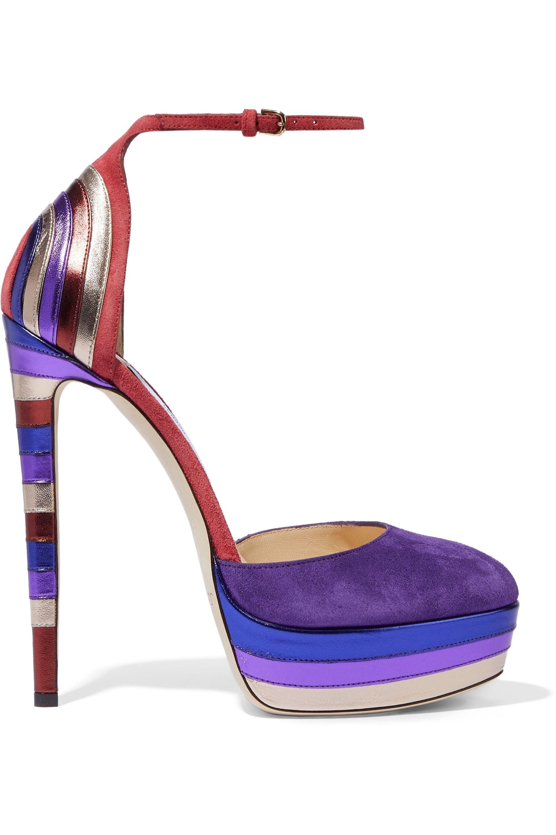 macy's purple pumps