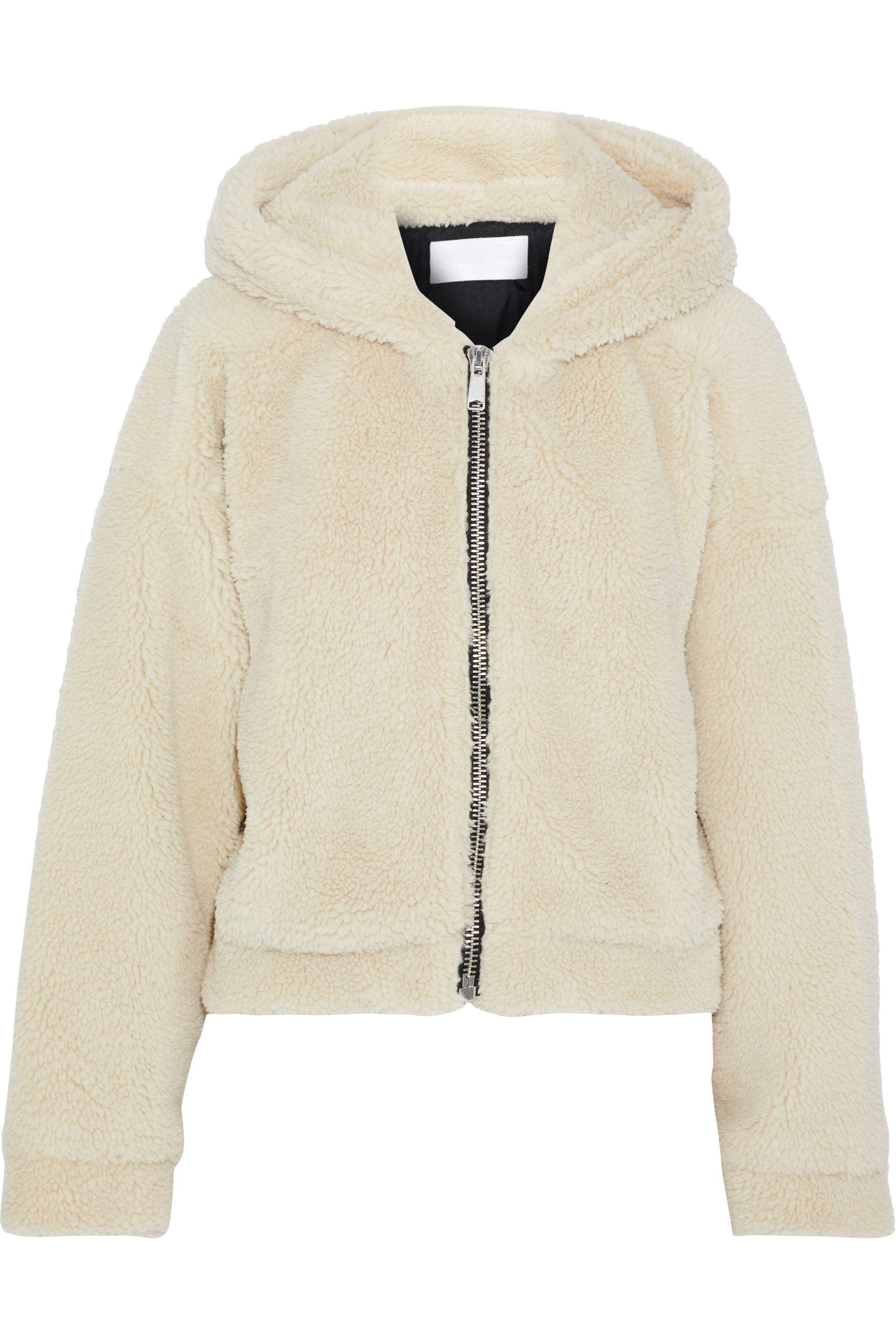 faux shearling hoodie mens