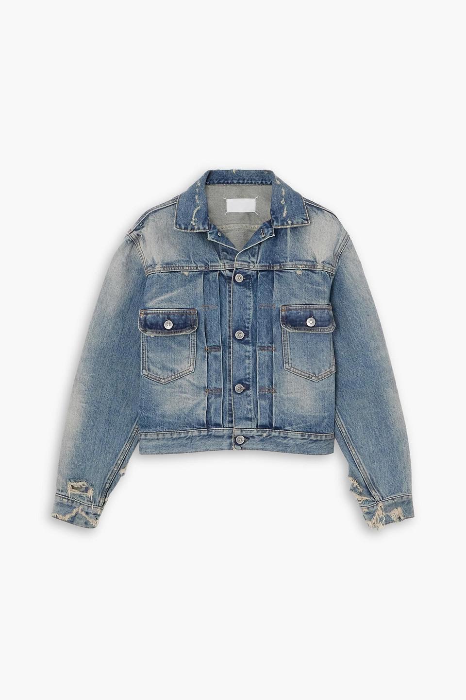 Maison Margiela Cropped Distressed Denim Jacket in Blue Lyst Canada