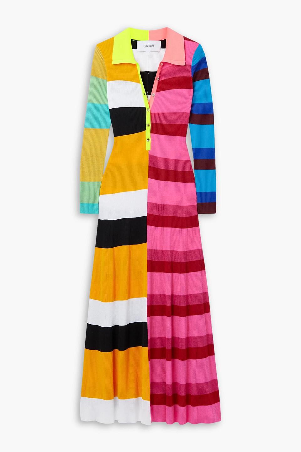 Dvf finn striped dress hot sale