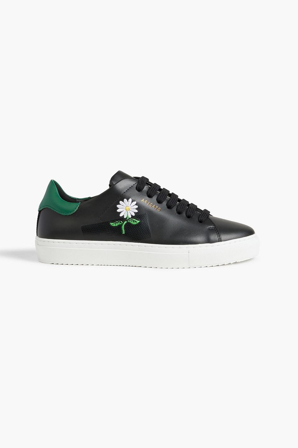 Axel Arigato Clean 90 Embroidered Leather Sneakers in Black Lyst