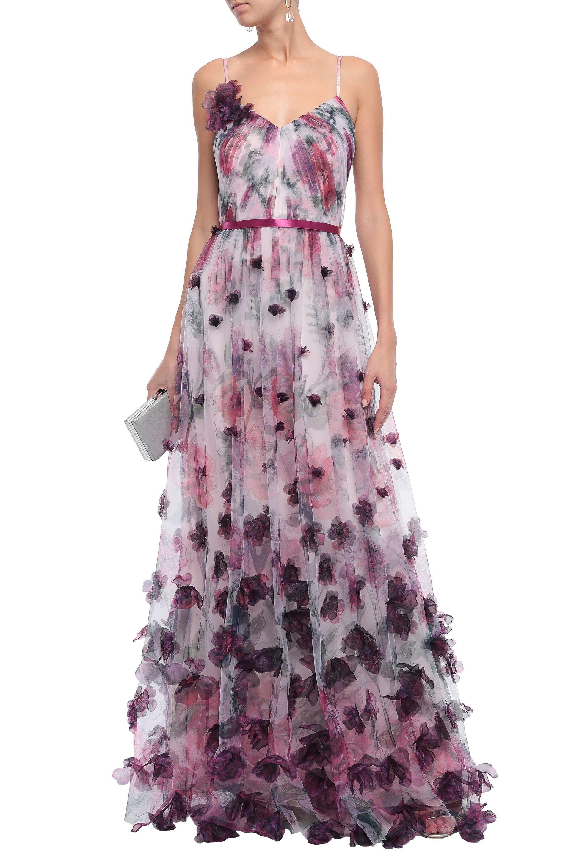 Marchesa notte tulle gown online