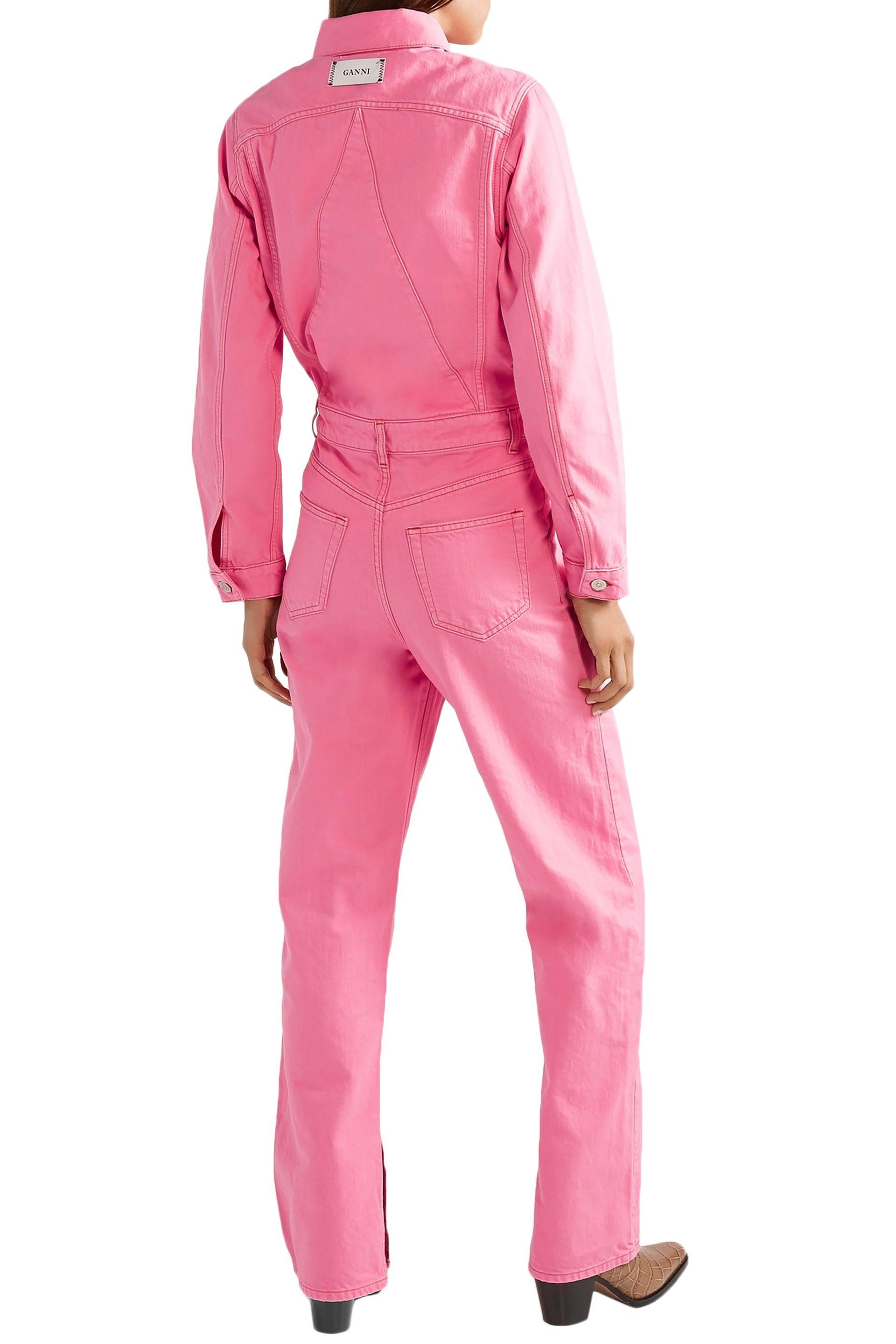 ganni jumpsuit pink