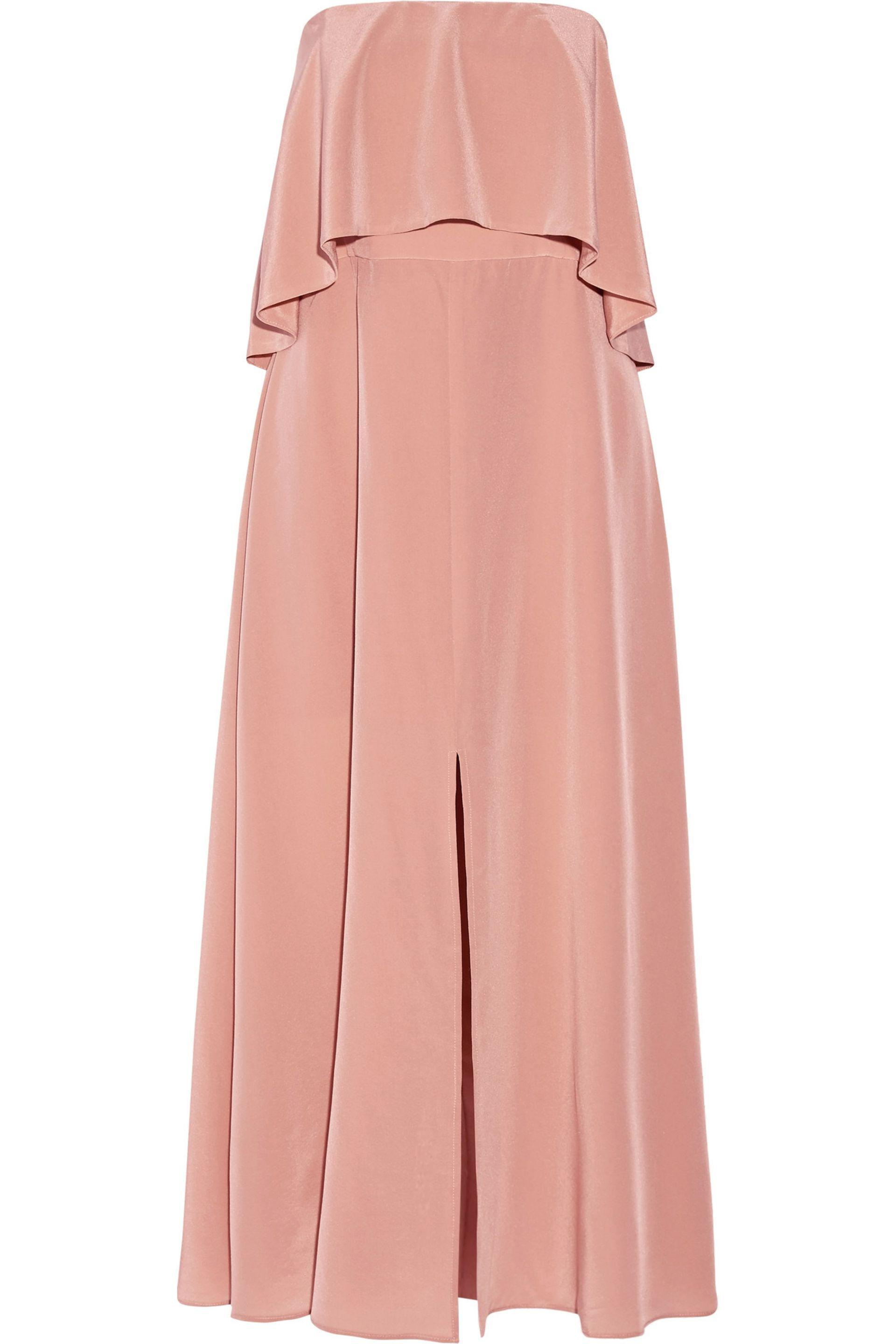 zimmermann pink silk wrap dress