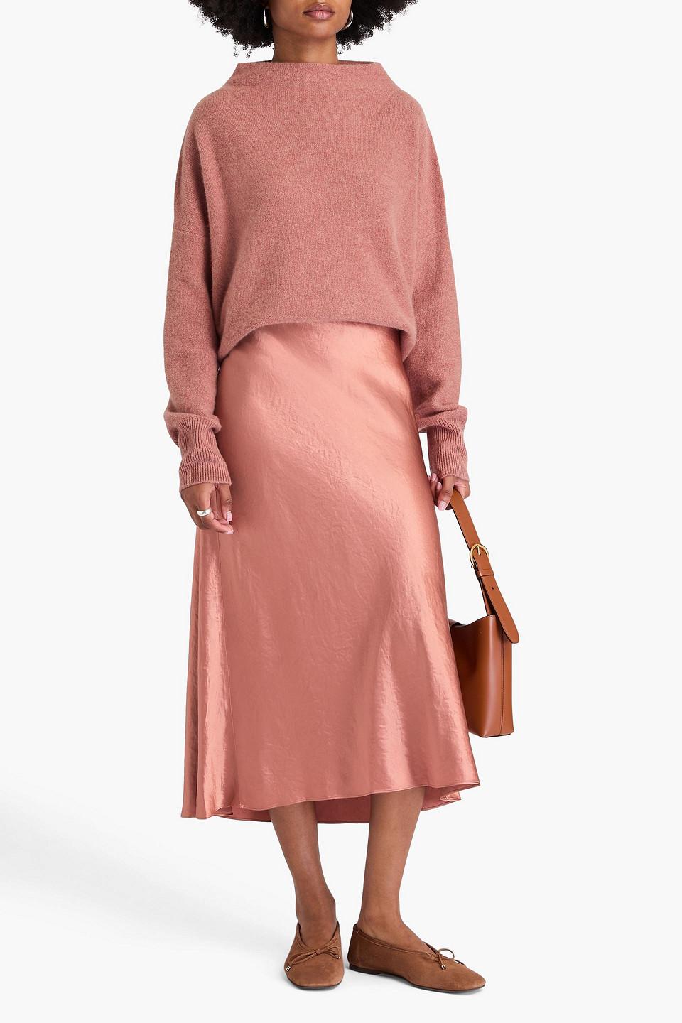 Satin Midi Vince Satin Skirt Pink NWT Vince Satin Midi Slip Skirt