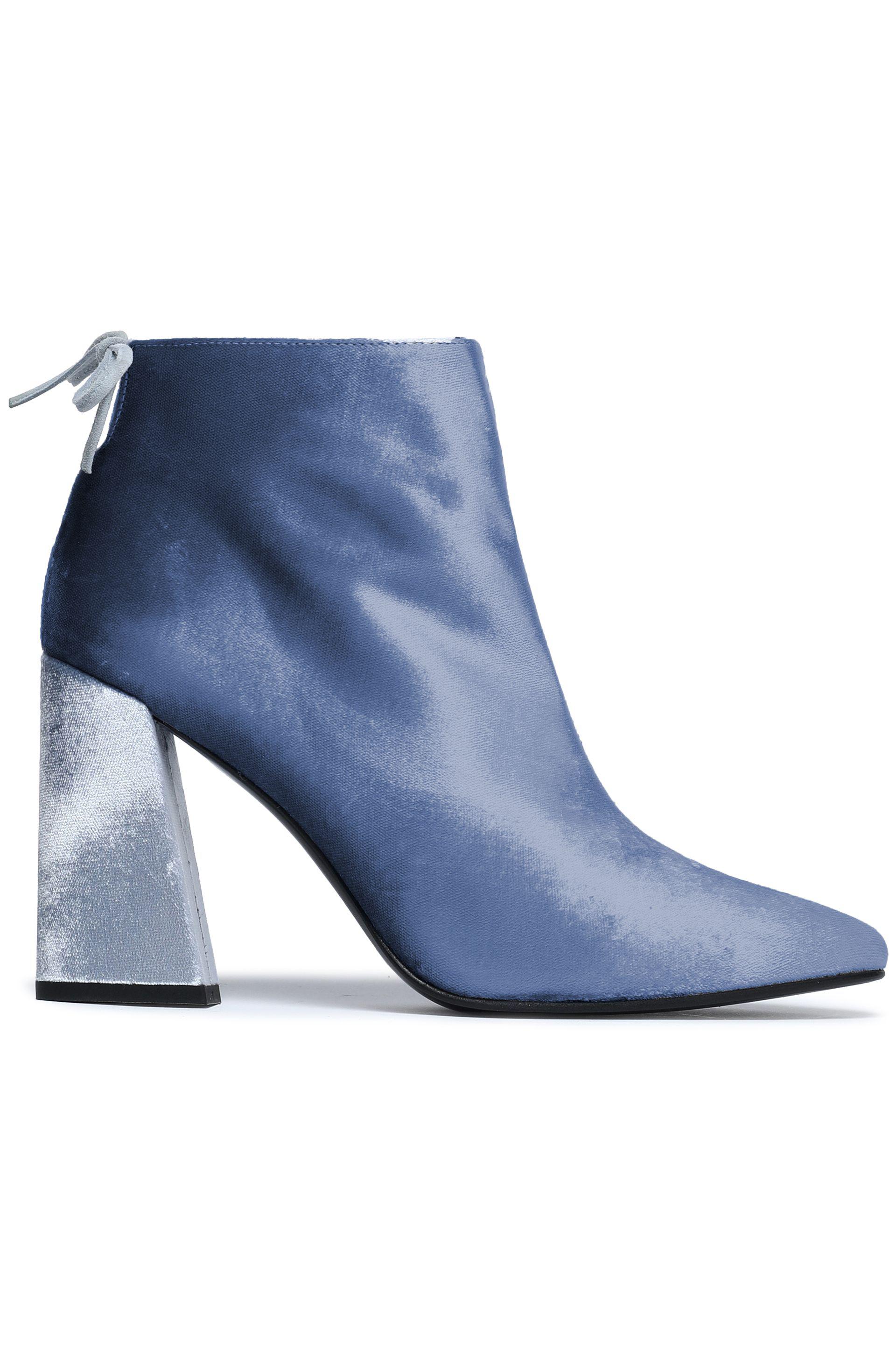 sky blue ankle boots