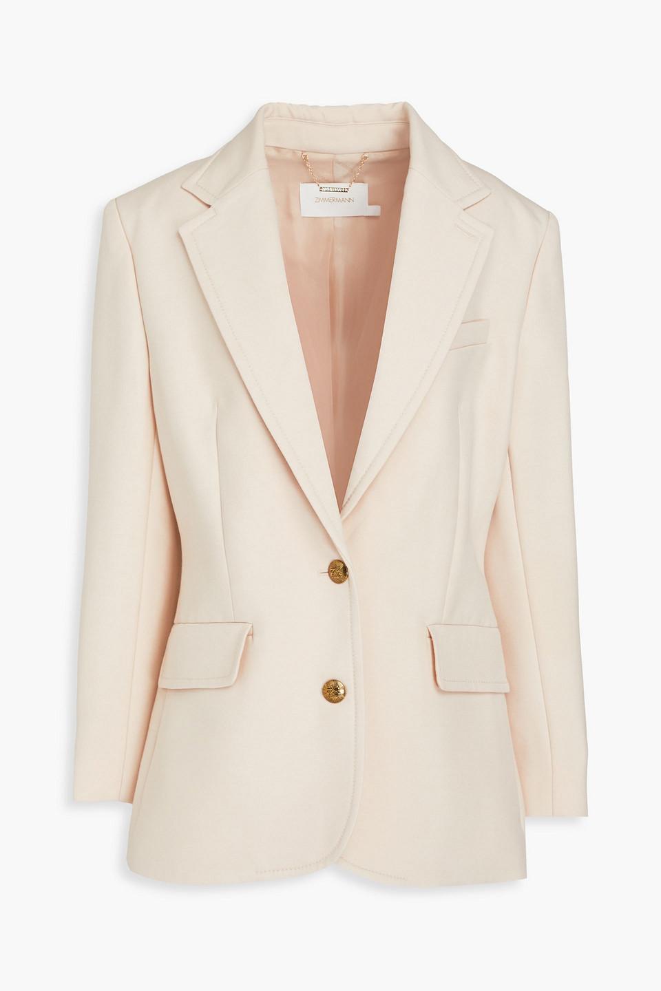 【送料&関税込】Zimmermann Pastel Pink Linen Crush Blazer Illuminate Linen Jacket Pink Online | Zimmermann