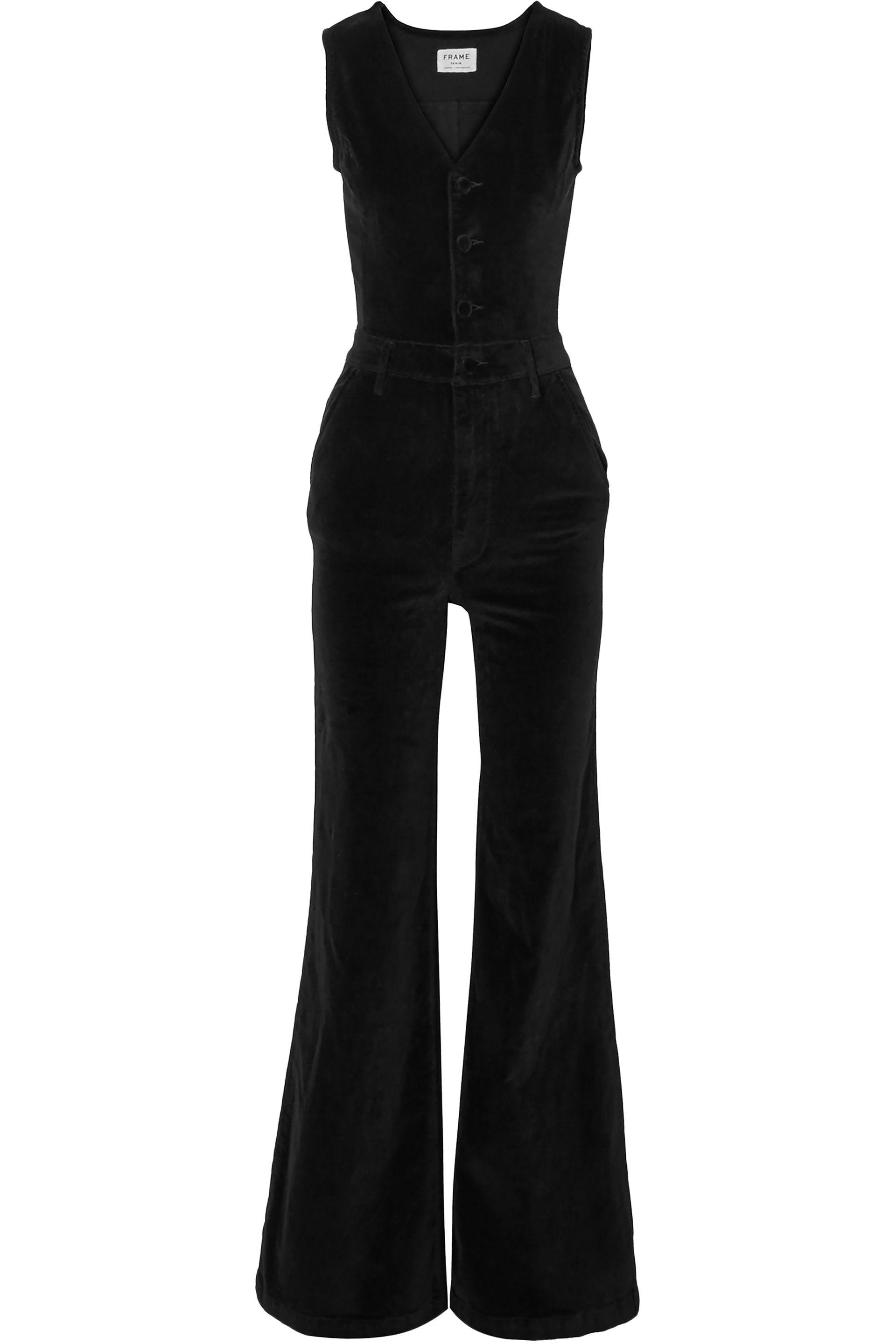 frame velvet jumpsuit