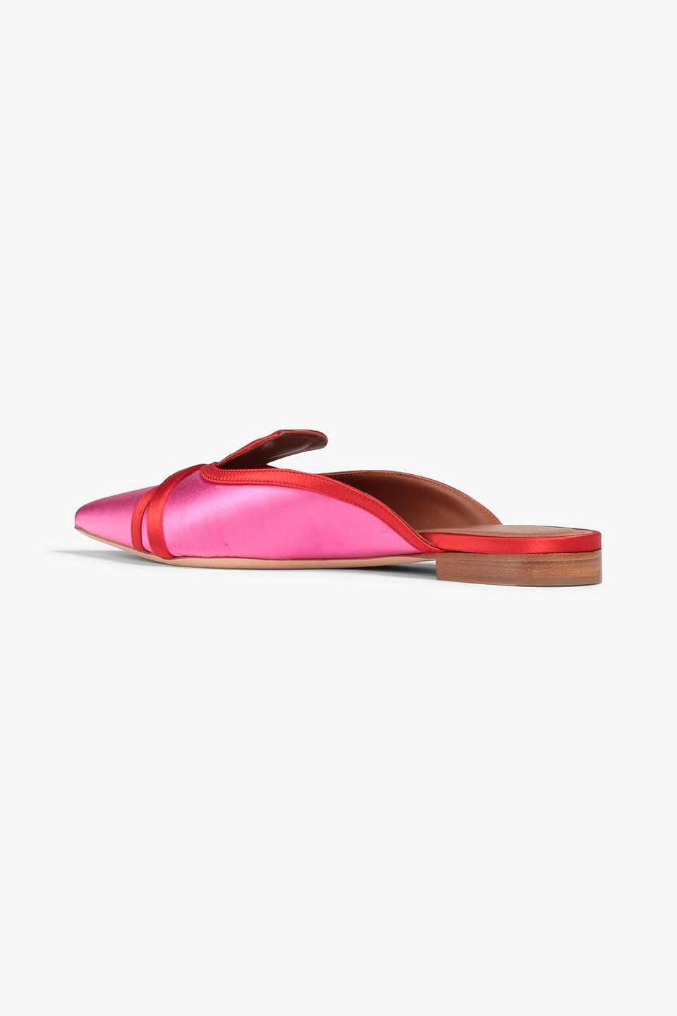 Malone Souliers Two-tone Satin Slippers in Red | Lyst UK