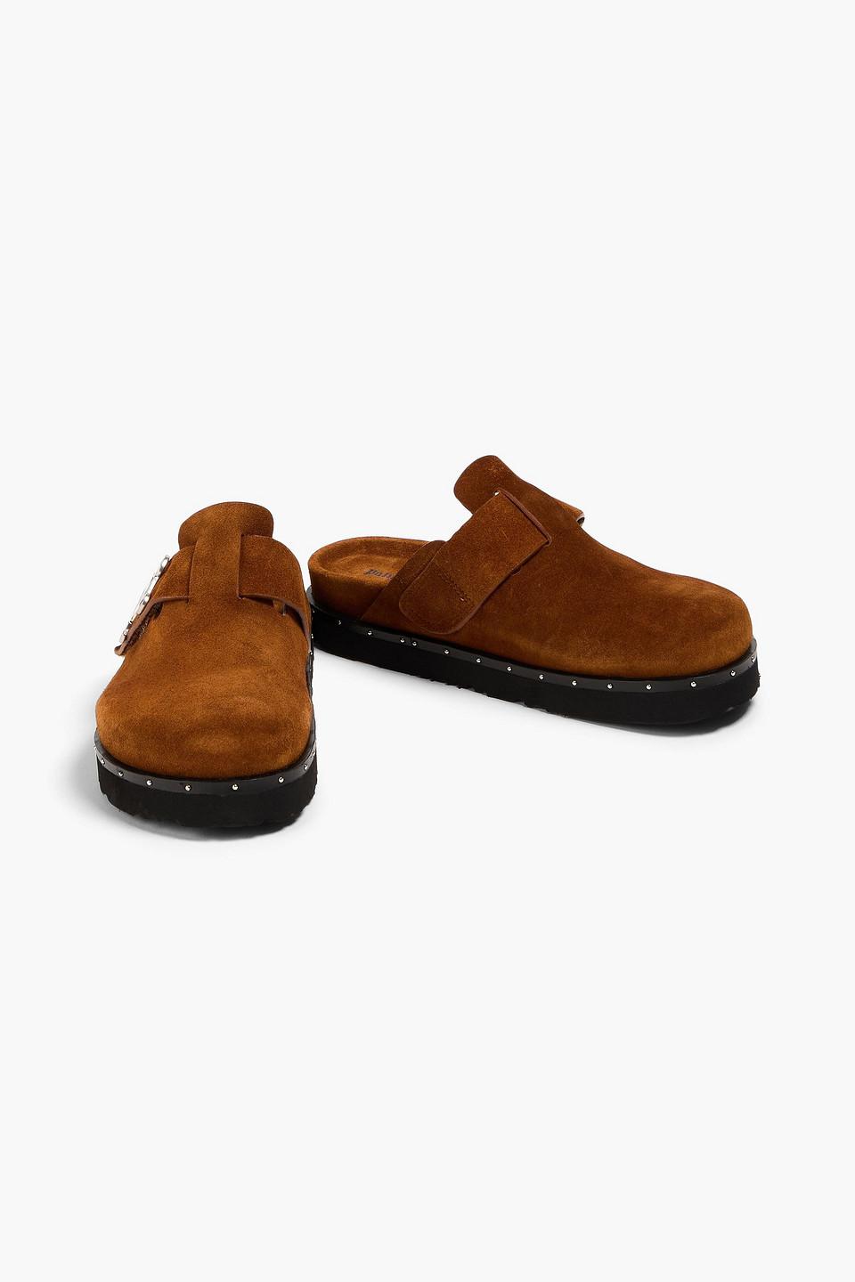 Palm Angels Studded Pa Suede Mule, Brown display picture 1