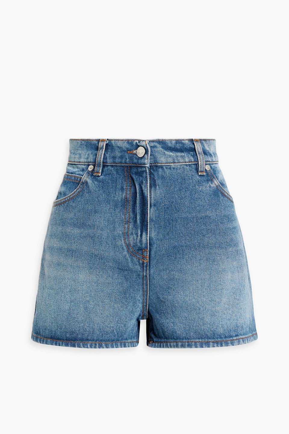 ショートパンツ MSGM SS21 DENIM SHORTS (3042MDB142LT_21748484) Franciz denim shorts / mid rise / tapered leg / with a
