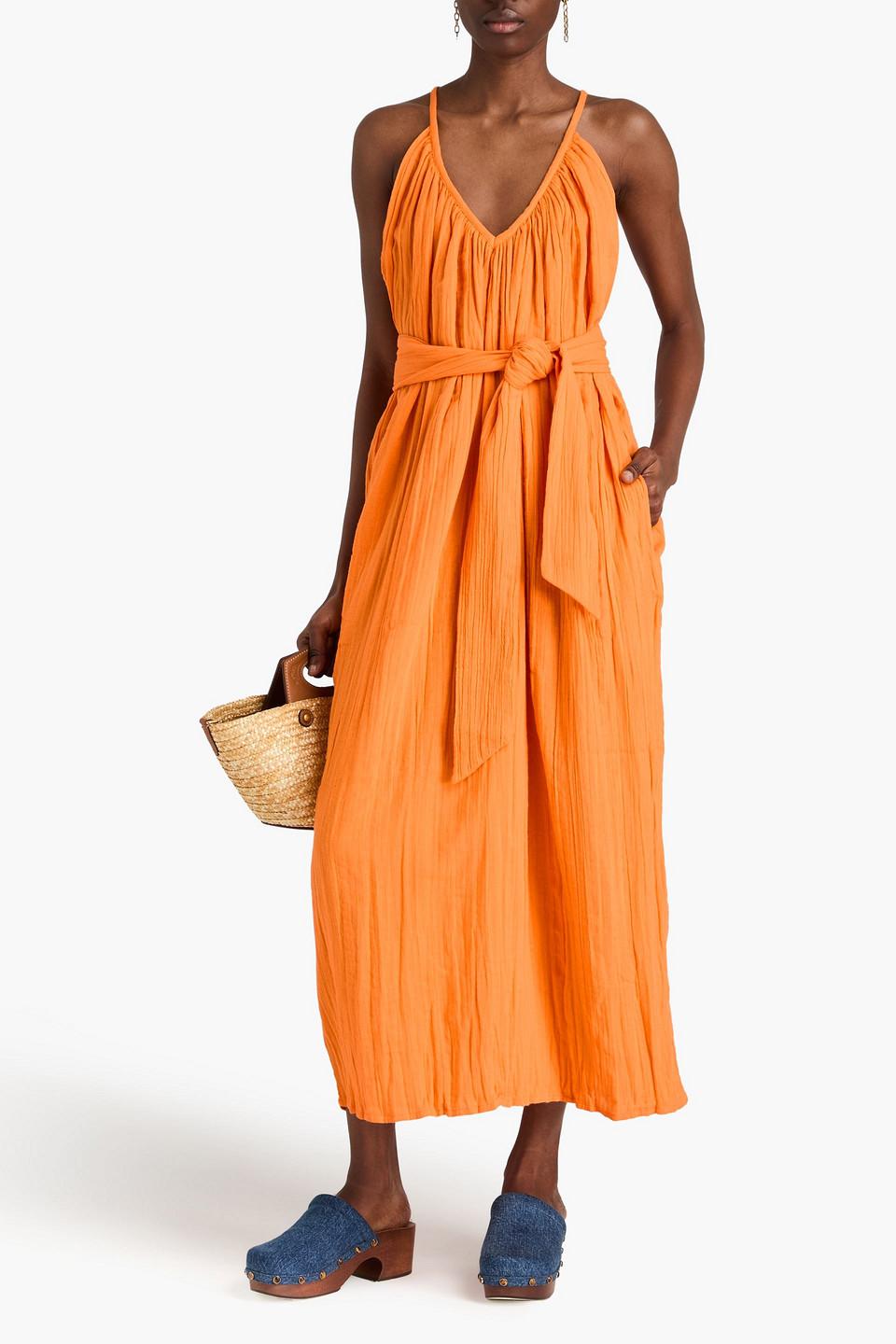 Mara hoffman orange dress hotsell