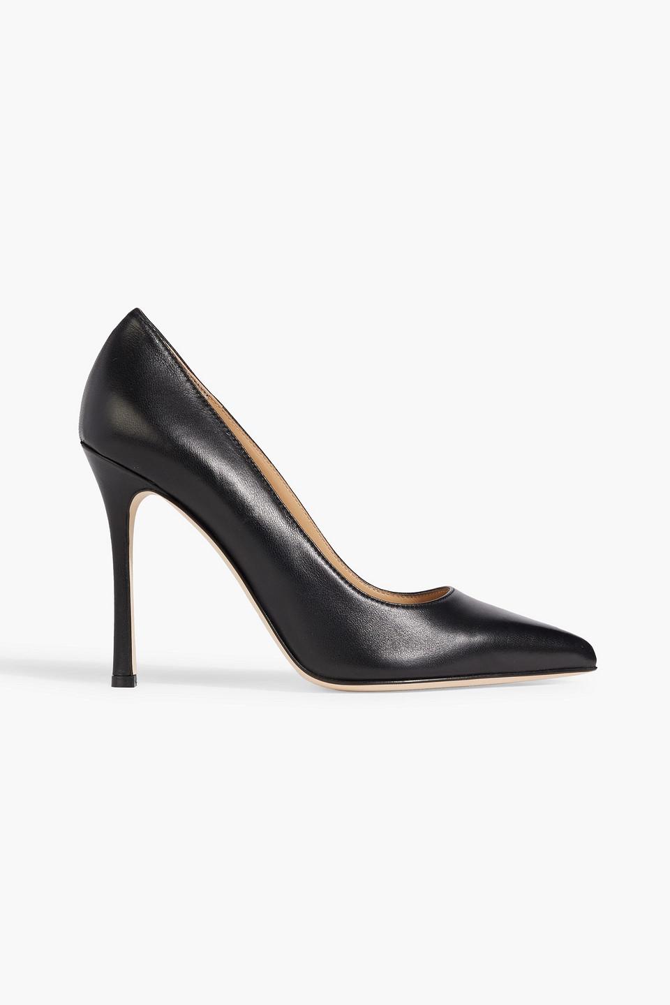 【Sergio Rossi】 New Secret Pump 105  ダークグレー Sergio Rossi New Secret 105 Leather Pumps in Black | Lyst