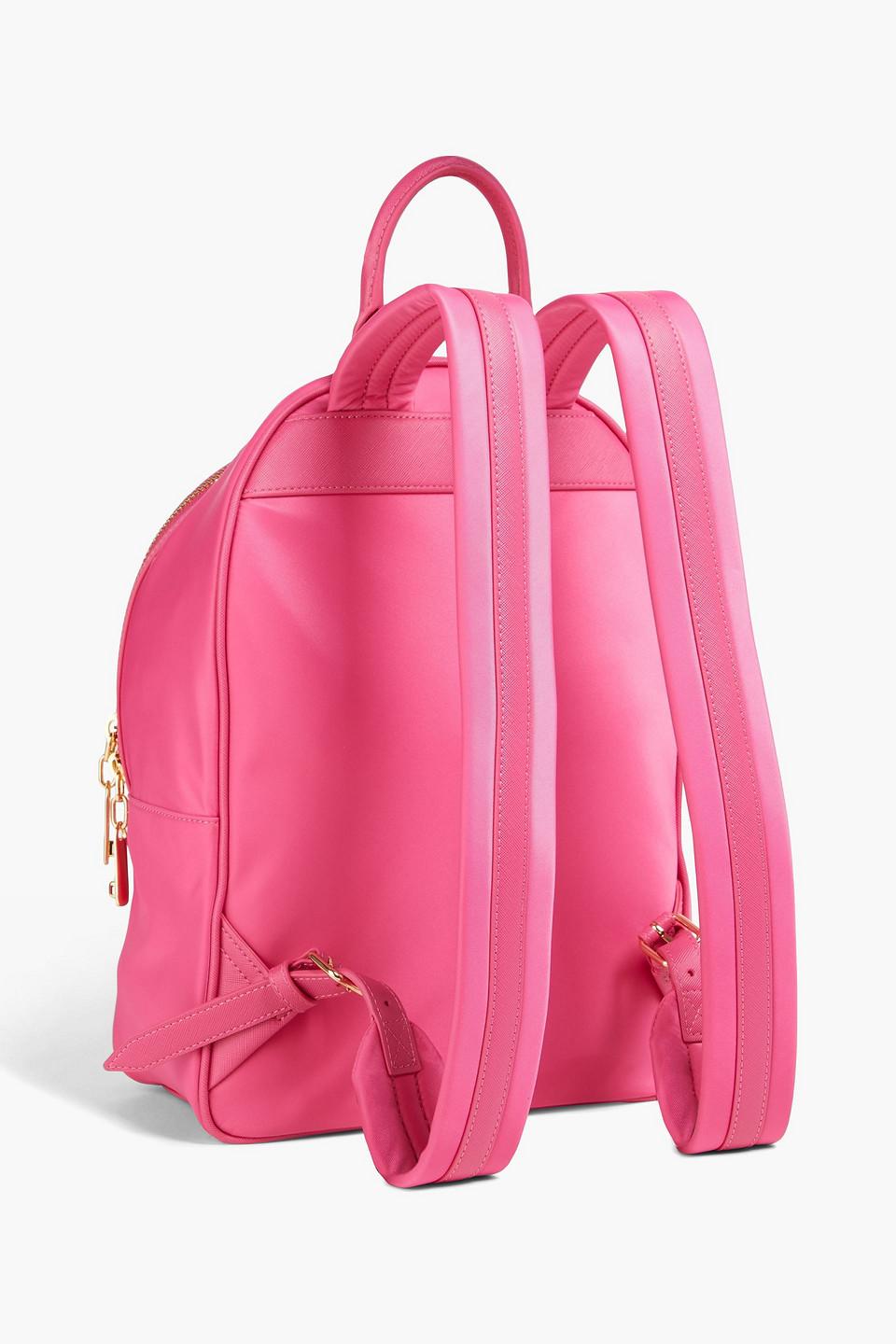Love Moschino Faux Textured-leather And Shell Backpack in 