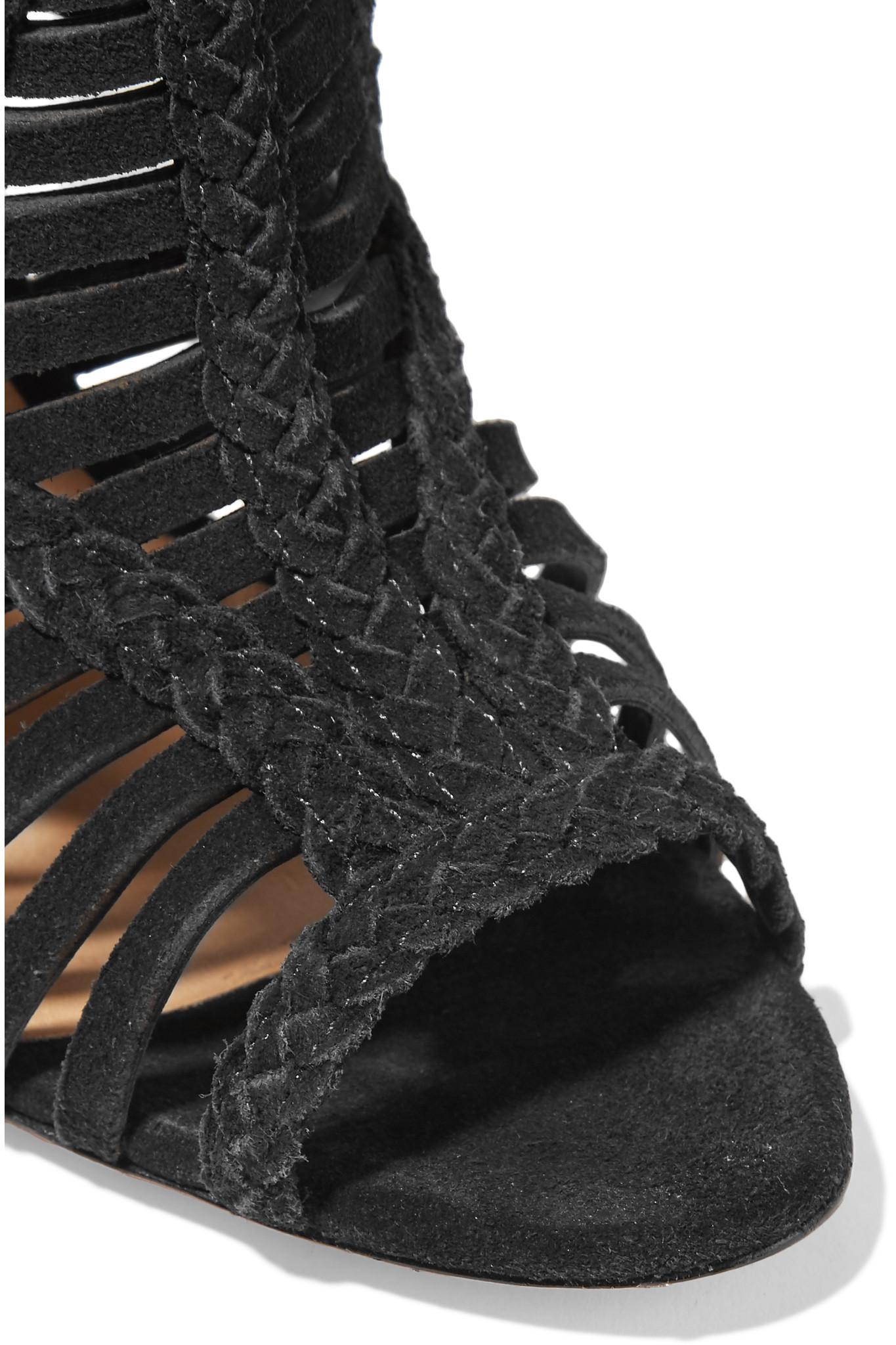 schutz black flat sandals