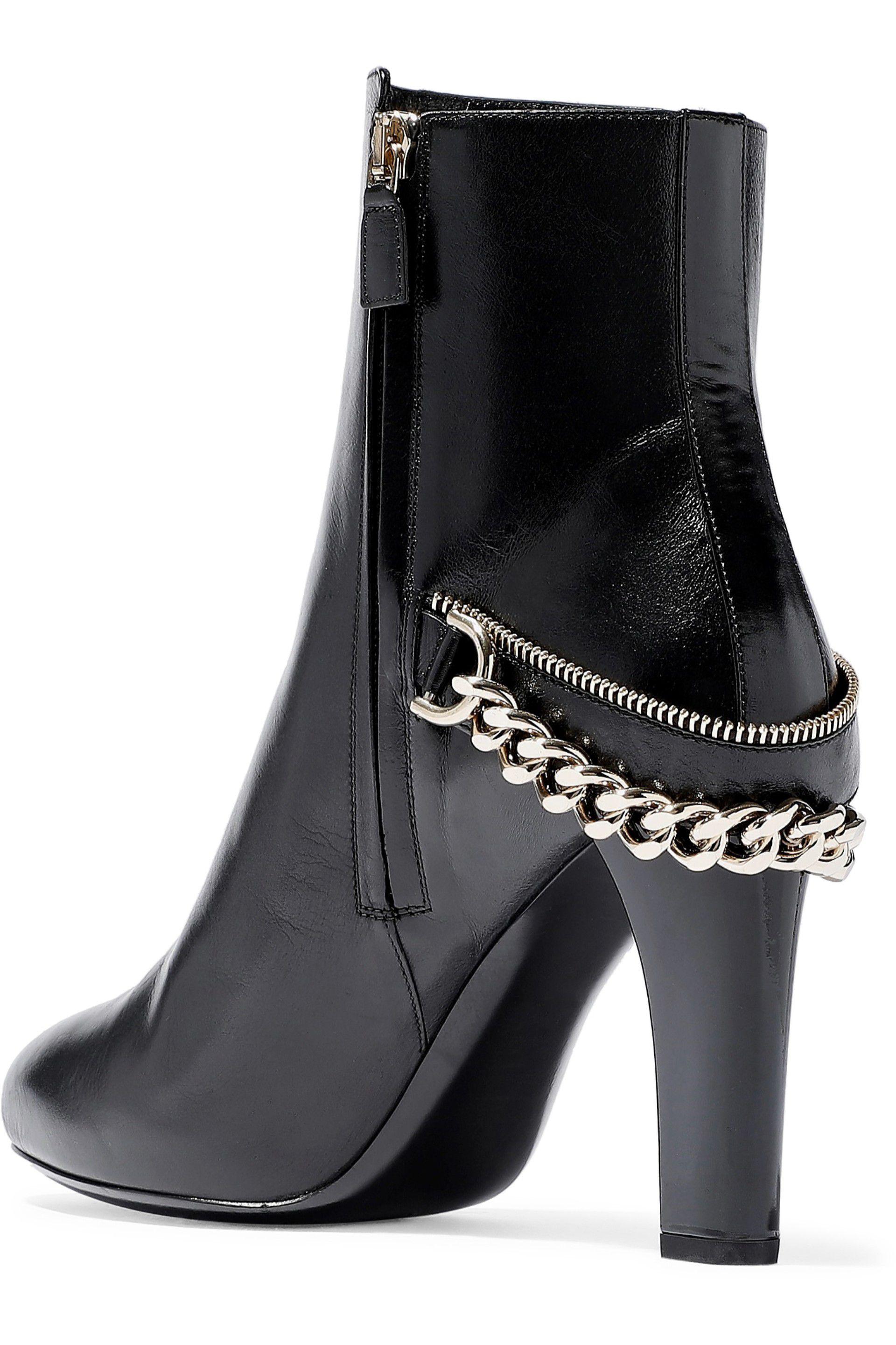 lanvin chain boots
