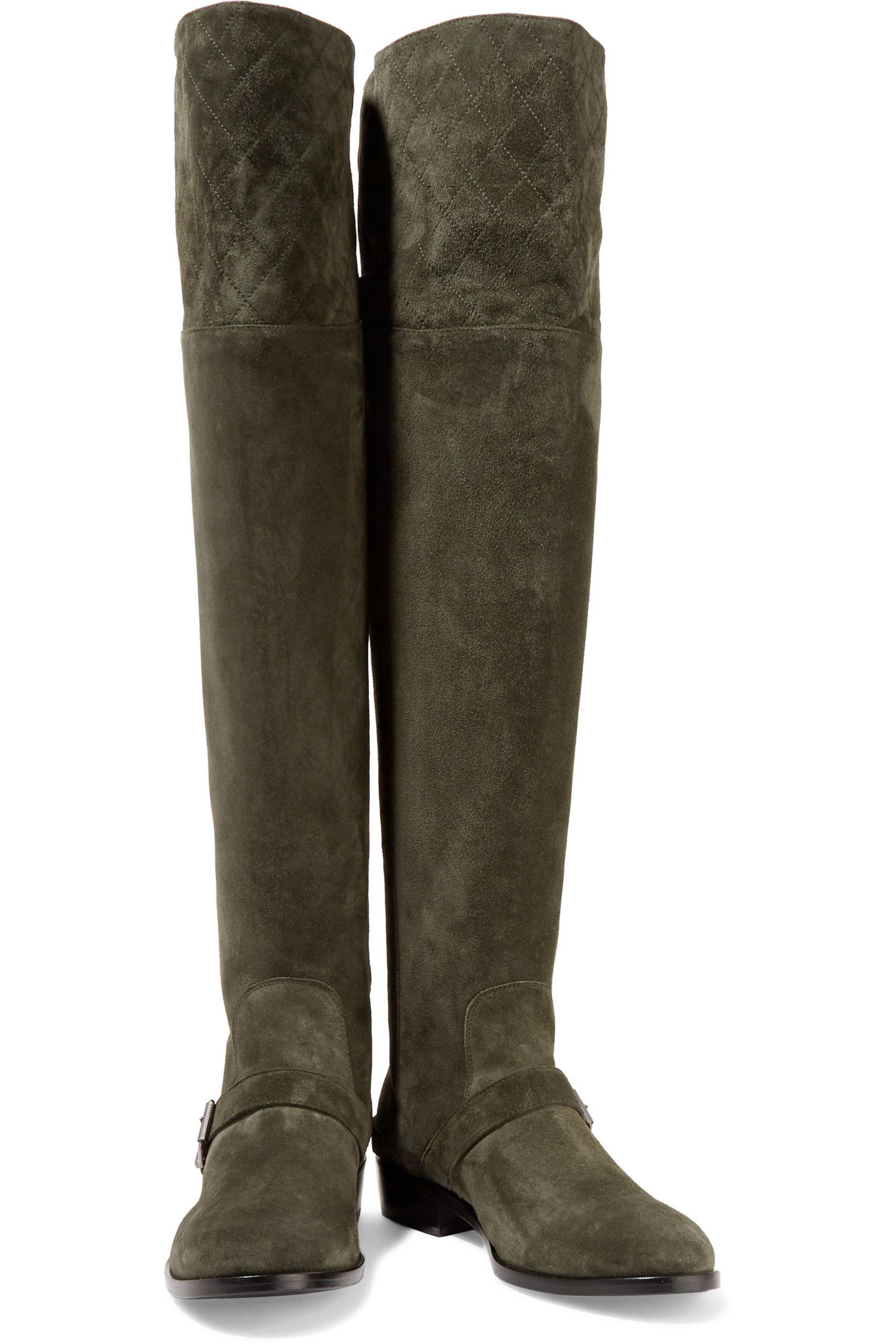 army green over the knee boots
