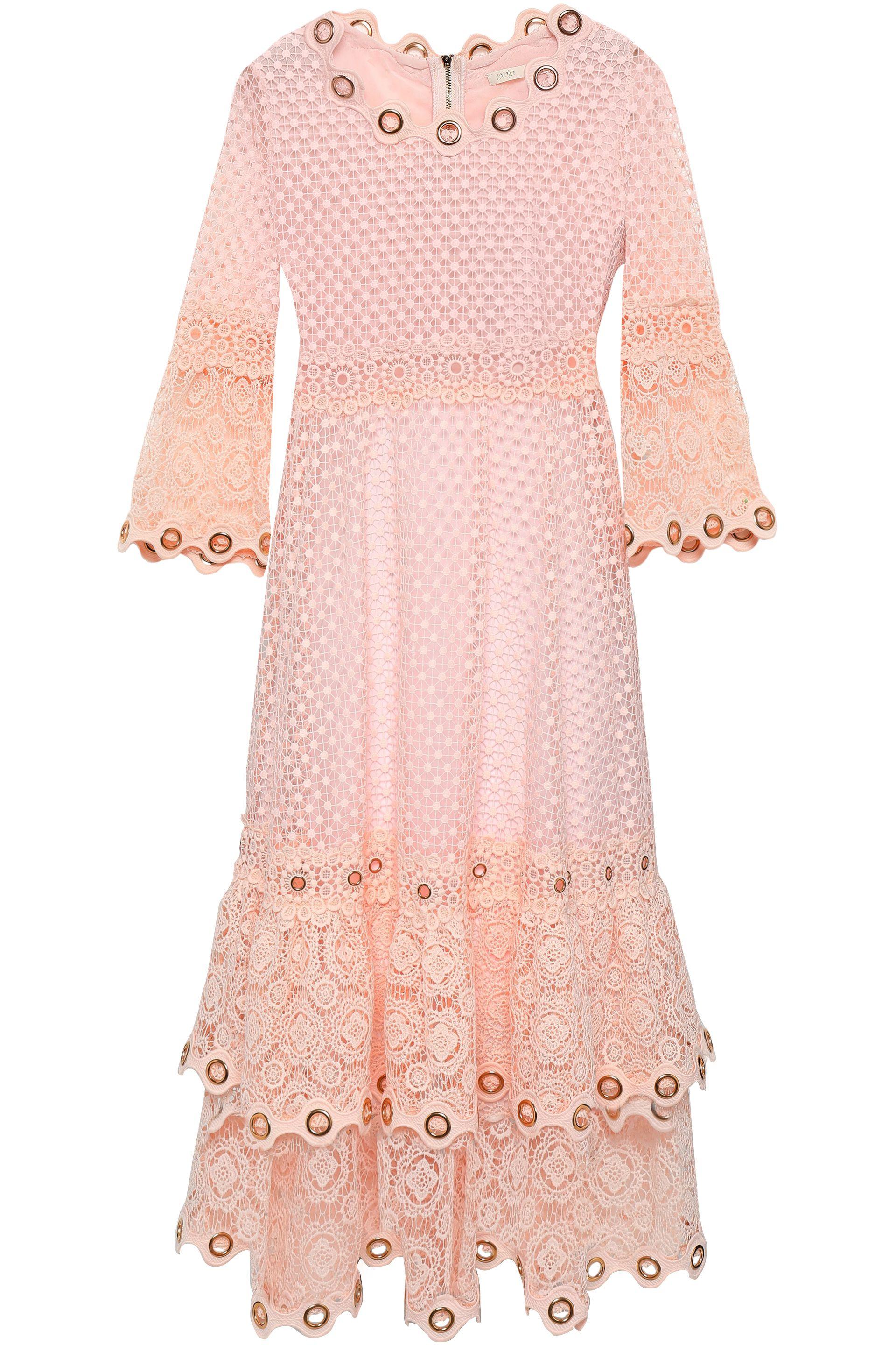 maje peach dress