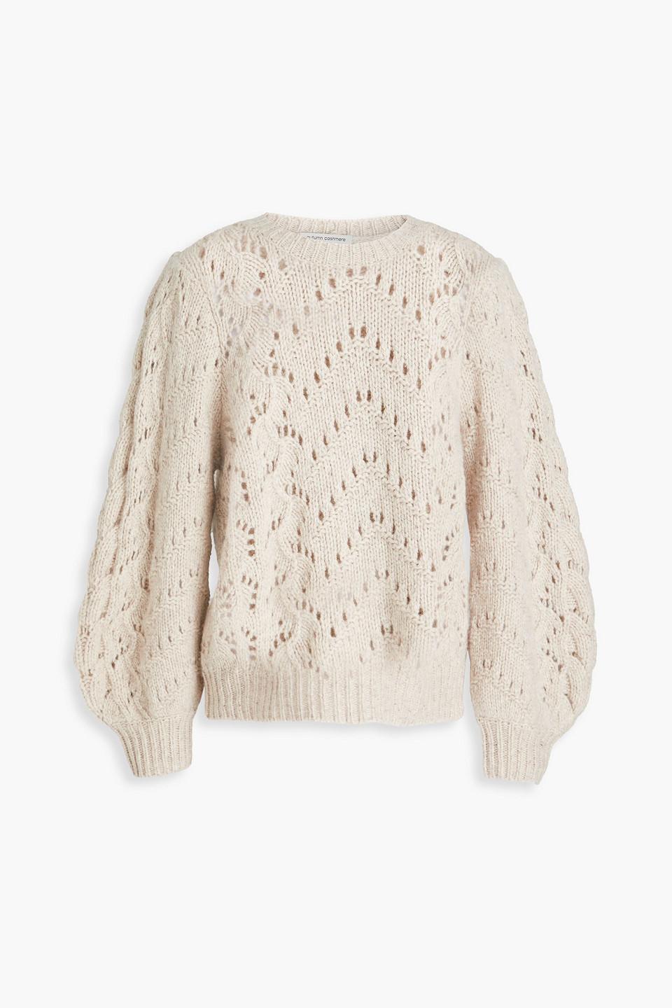 Autumn Cashmere Pointelle knit Cashmere Sweater in White Lyst UK