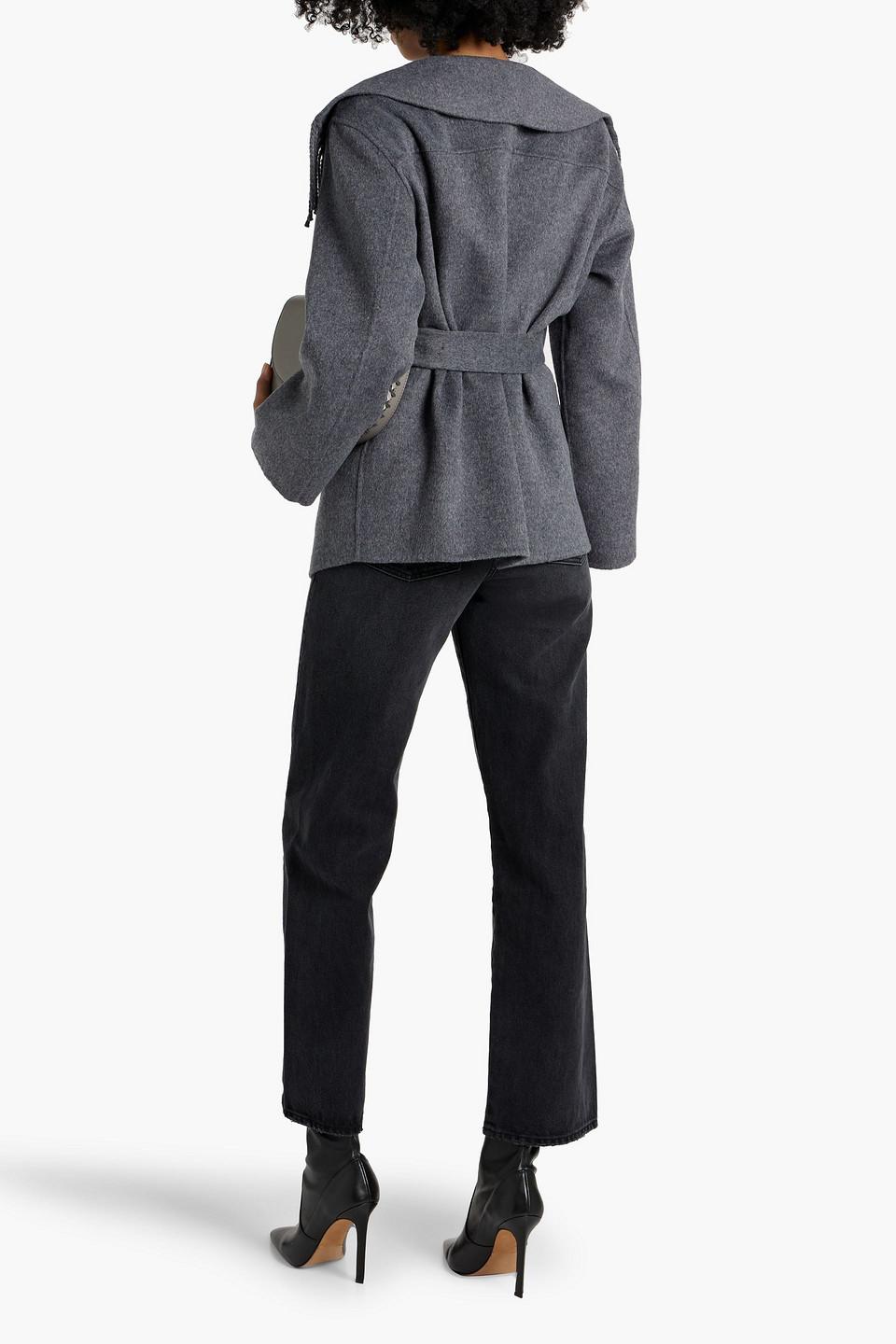 Simkhai Carrie fringe-detailing coat - Grey