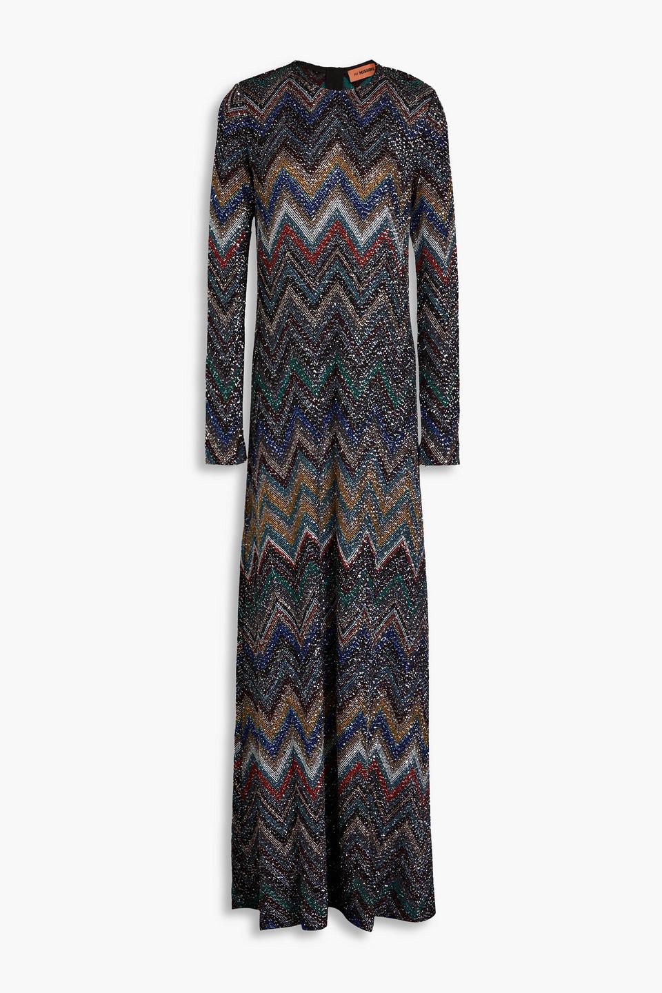 Missoni Metallic Crochet-knit Maxi Dress in Black | Lyst Missoni Metallic Crochet-knit Maxi Dress in Black | Lyst