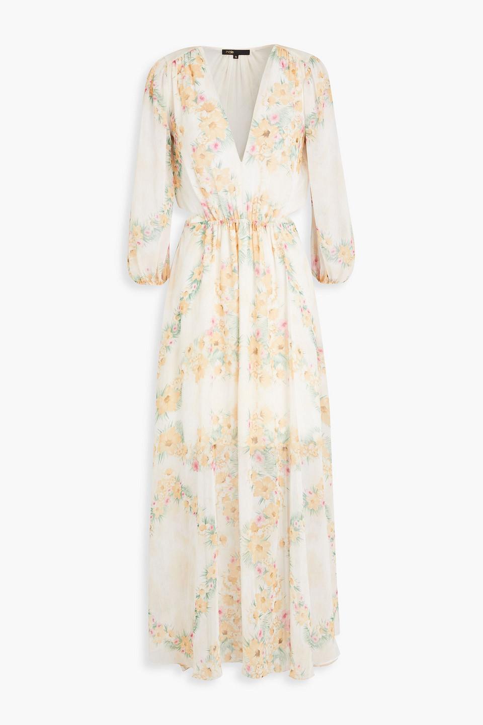 chinese dress ladies Maje Rutabaga Menthe Chiffon Maxi dress, size 2 (6/8 fits large)  Oliver  Rose Designs